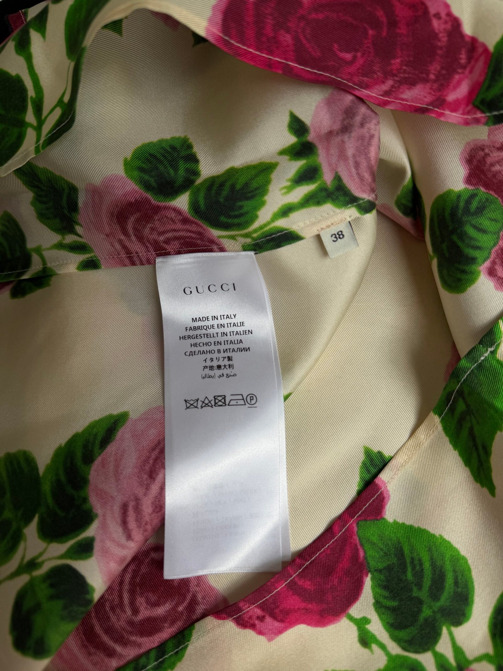 Gucci Floral Print Strappy Silk Blouse - Image 10