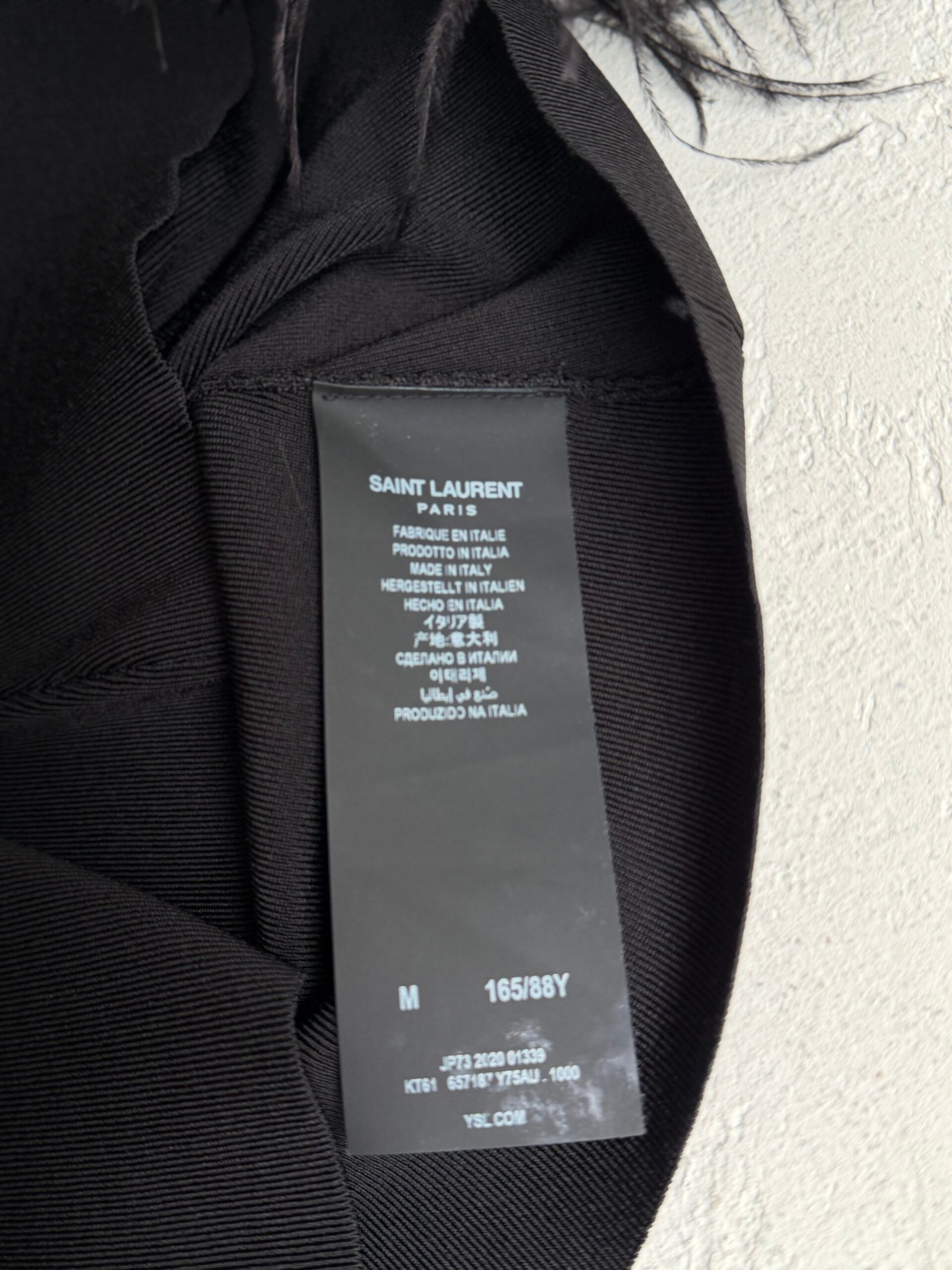 Saint Laurent Ostrich Feather Trim Knit Top - Görsel 9