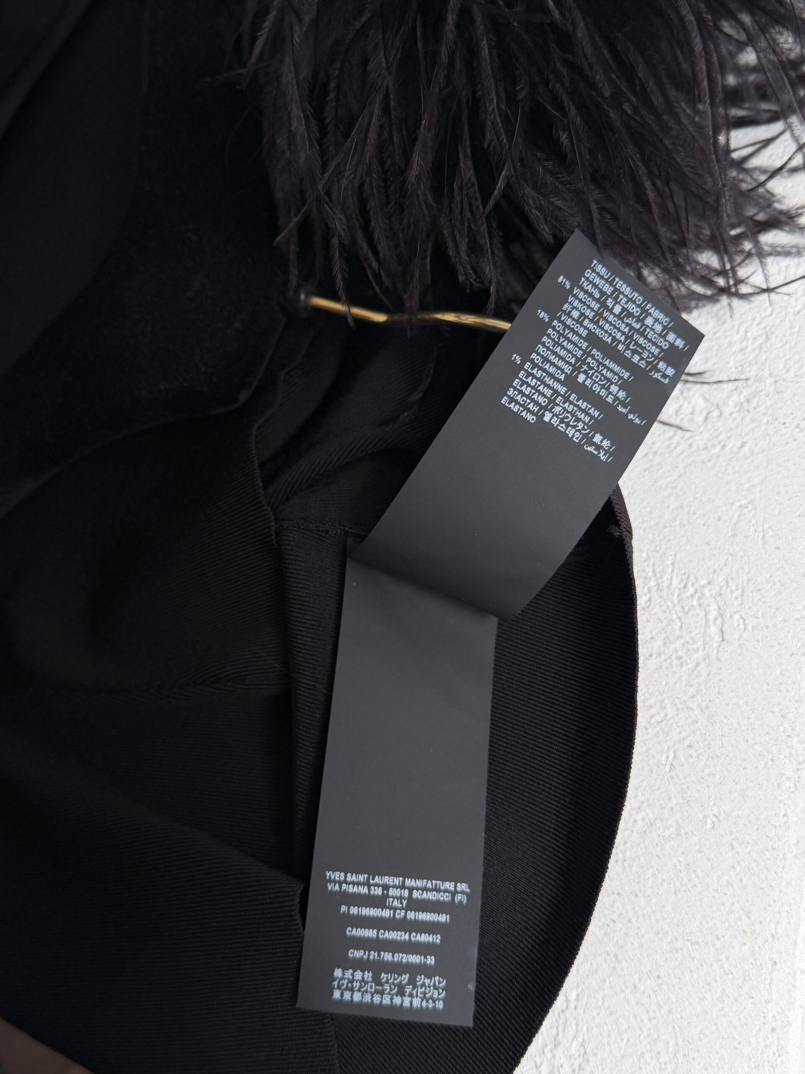 Saint Laurent Ostrich Feather Trim Knit Top - Görsel 10