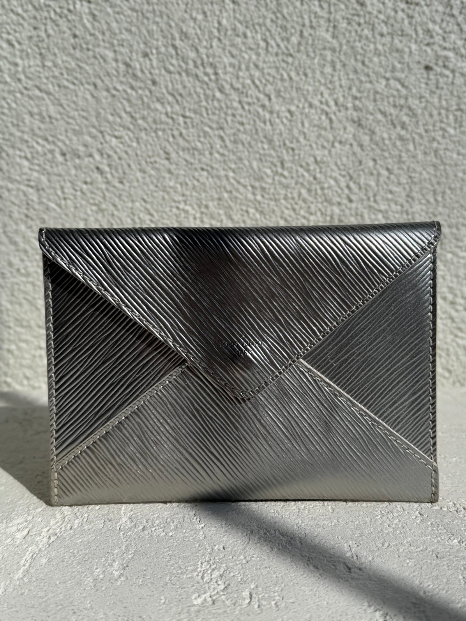 Louis Vuitton Silver Epi Leather Envelope Pochette Wallet - Image 2