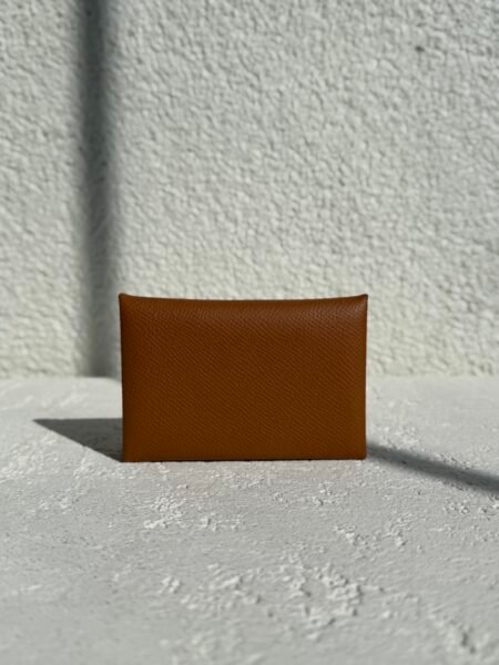 Hermes Gold Calvi Leather Purse Wallet