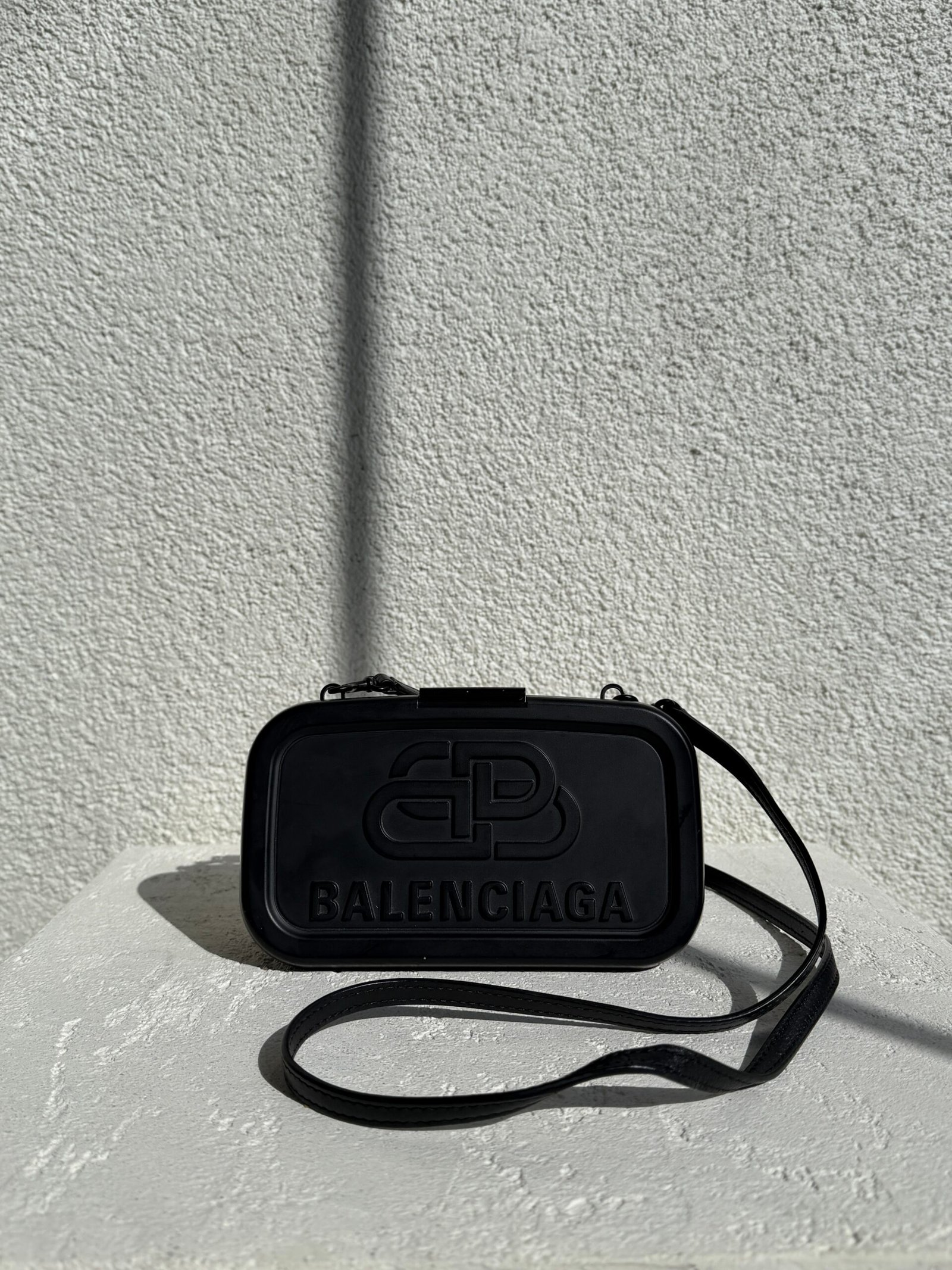 Balenciaga Logo Lunch Box Case Crossbody Bag