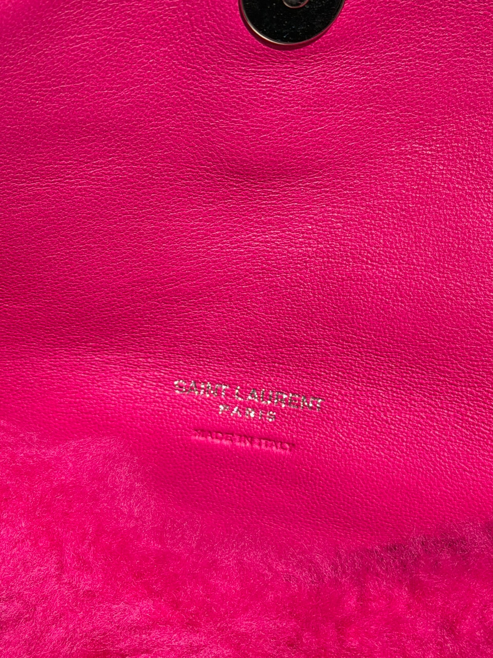 Saint Laurent Loulou Puffer Small Fur Clutch Bag - Görsel 7