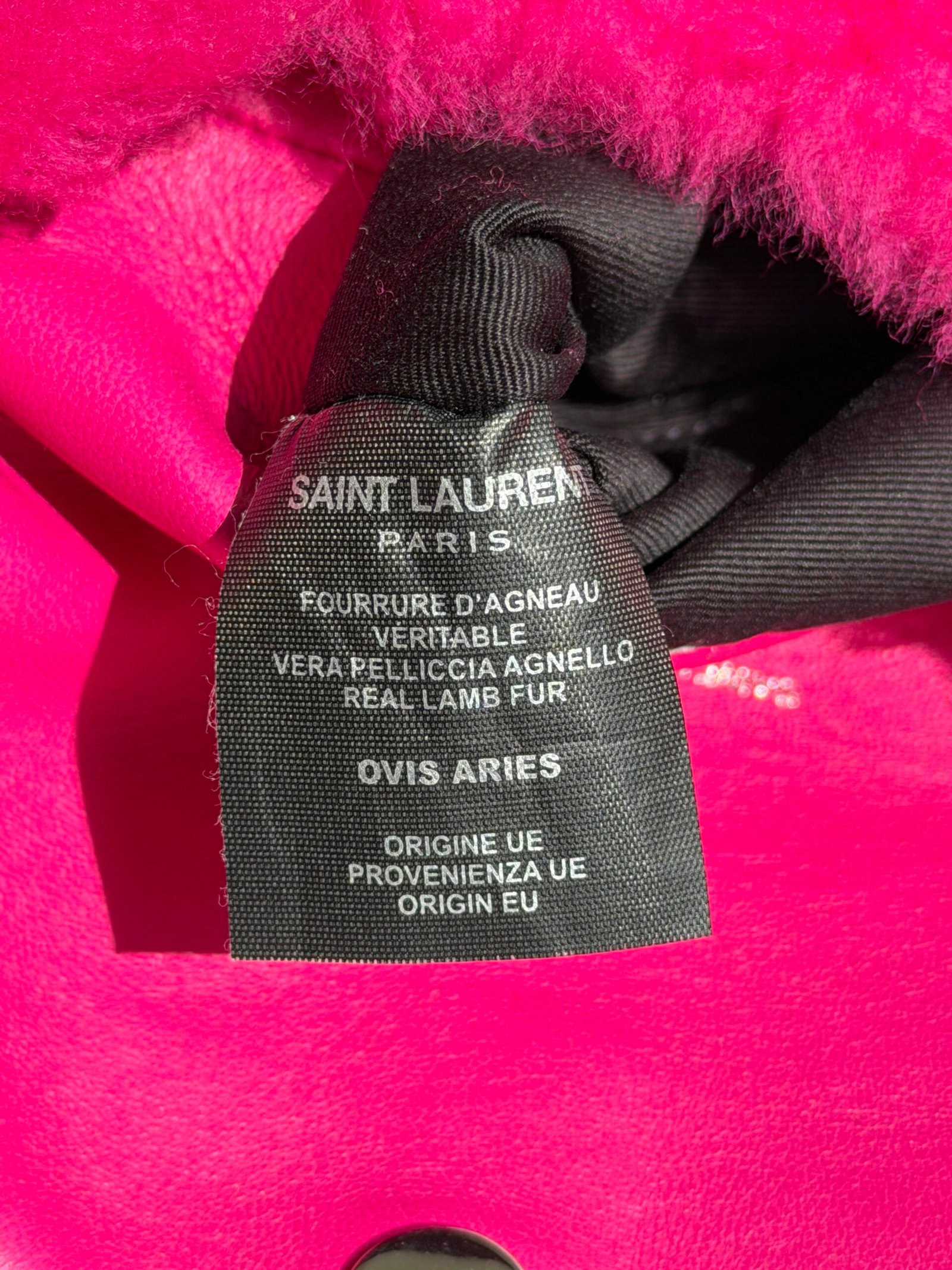 Saint Laurent Loulou Puffer Small Fur Clutch Bag - Görsel 9
