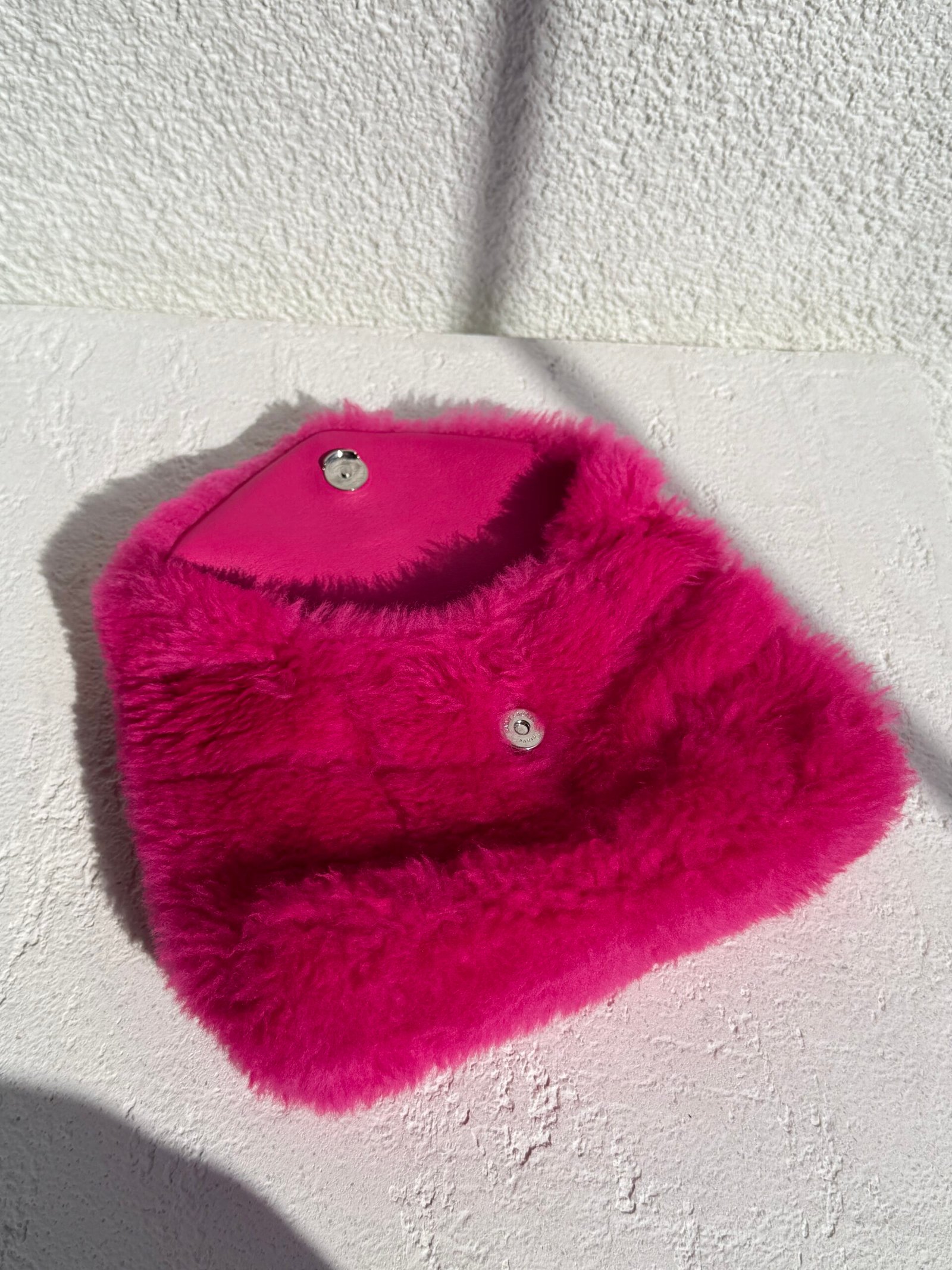 Saint Laurent Loulou Puffer Small Fur Clutch Bag - Görsel 12