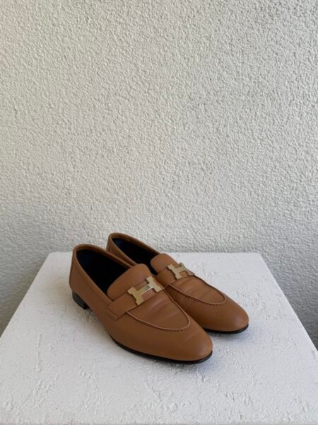 Hermes Brown Leather Paris Loafer