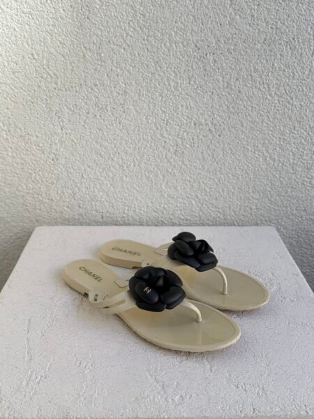 Chanel Camellia Rubber Sandals