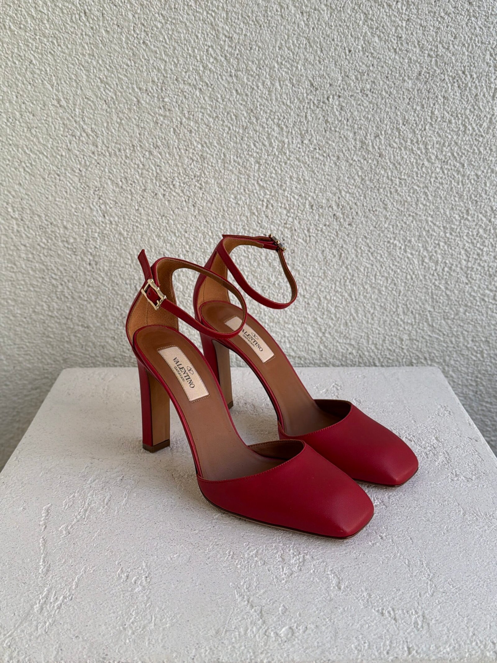 Valentino Tango Red Leather Tango Heels