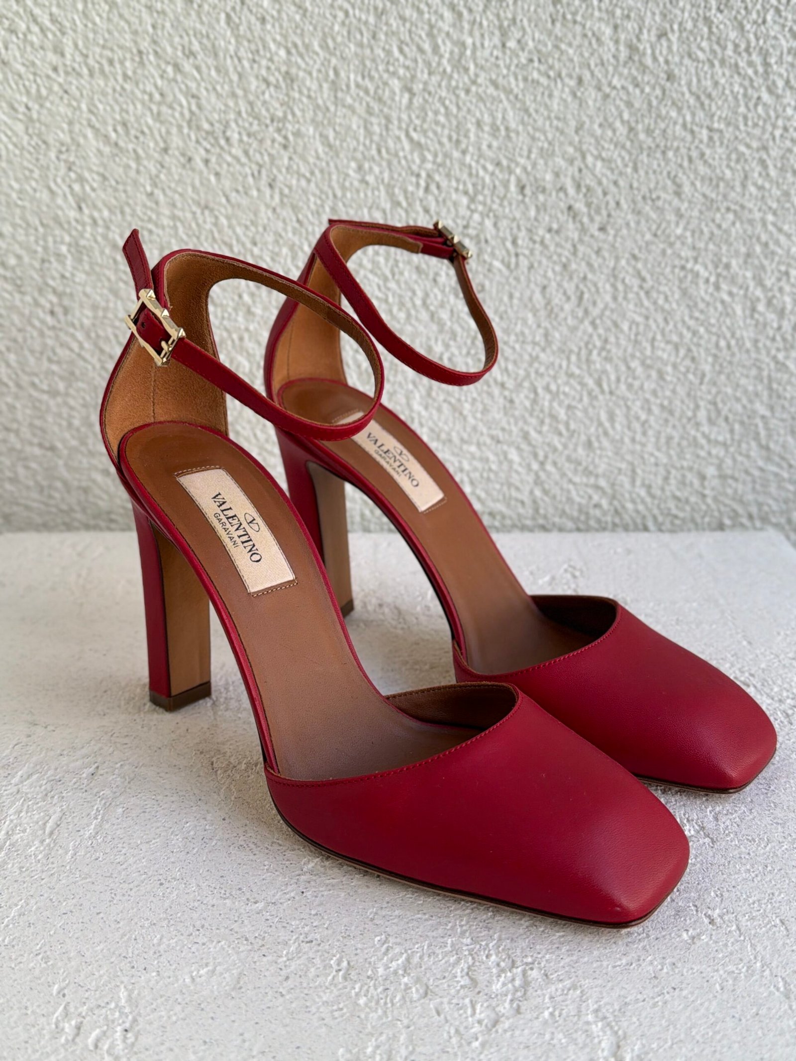 Valentino Tango Red Leather Tango Heels - Image 2