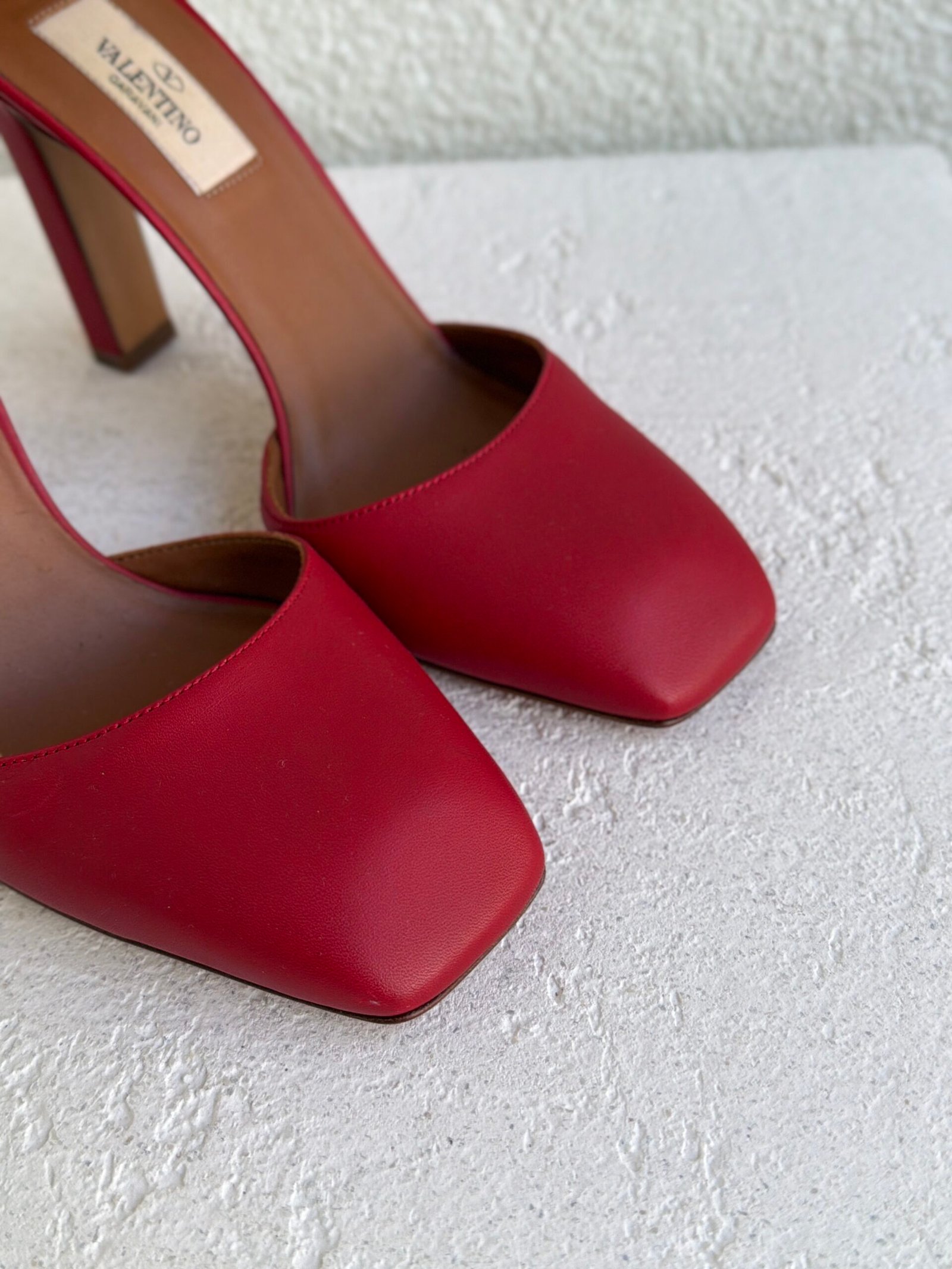 Valentino Tango Red Leather Tango Heels - Image 3