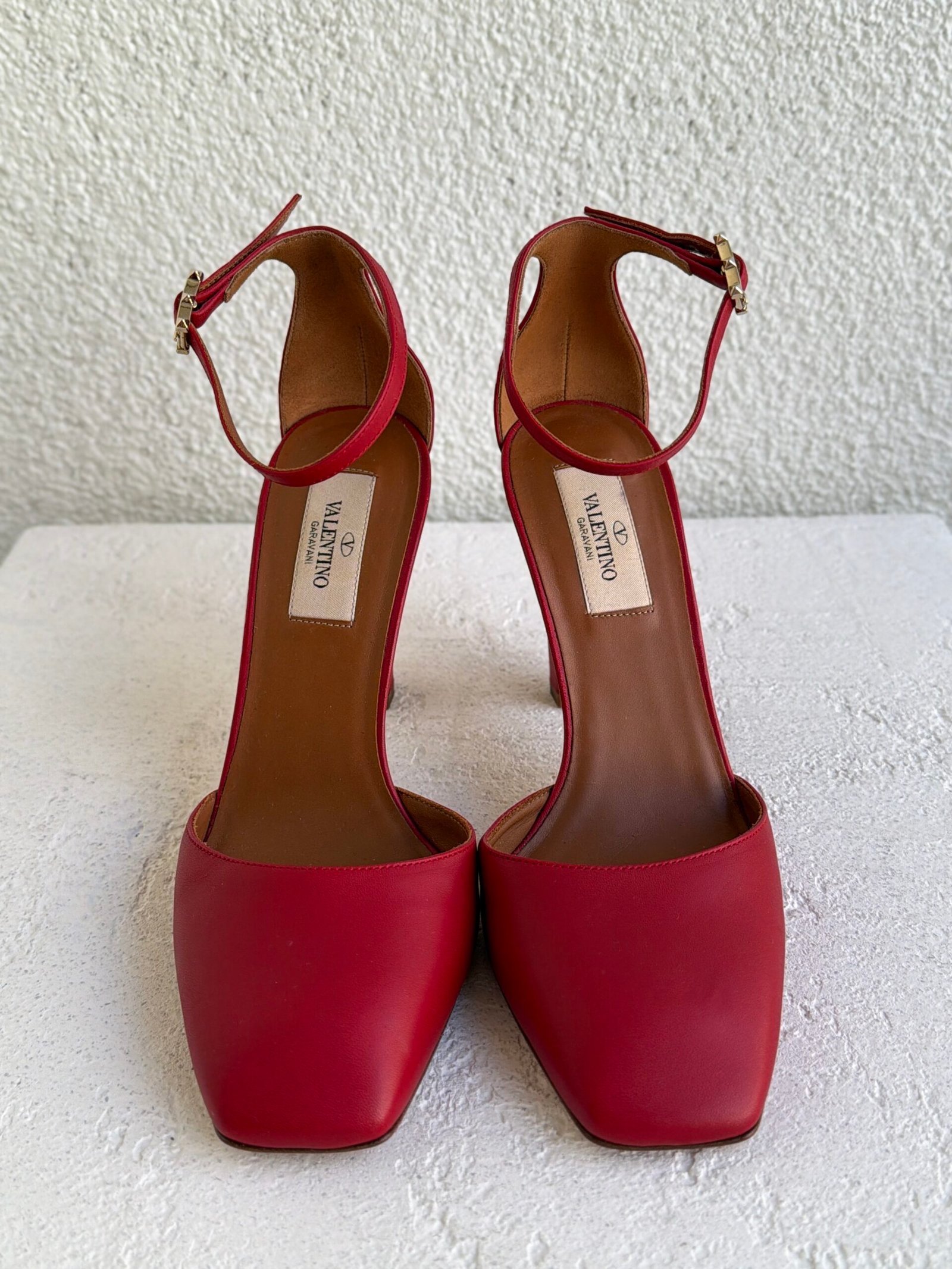 Valentino Tango Red Leather Tango Heels - Image 4