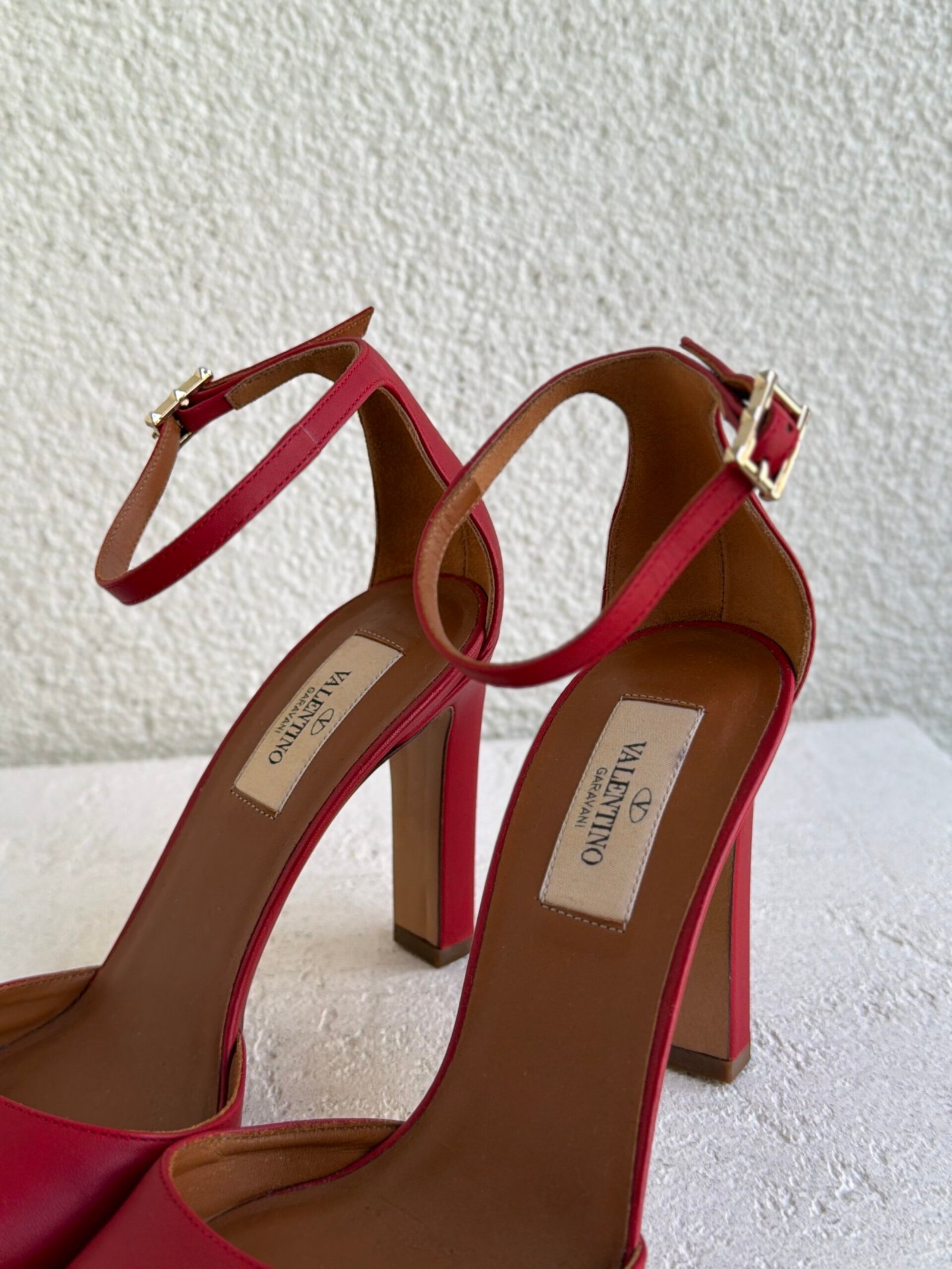 Valentino Tango Red Leather Tango Heels - Image 6