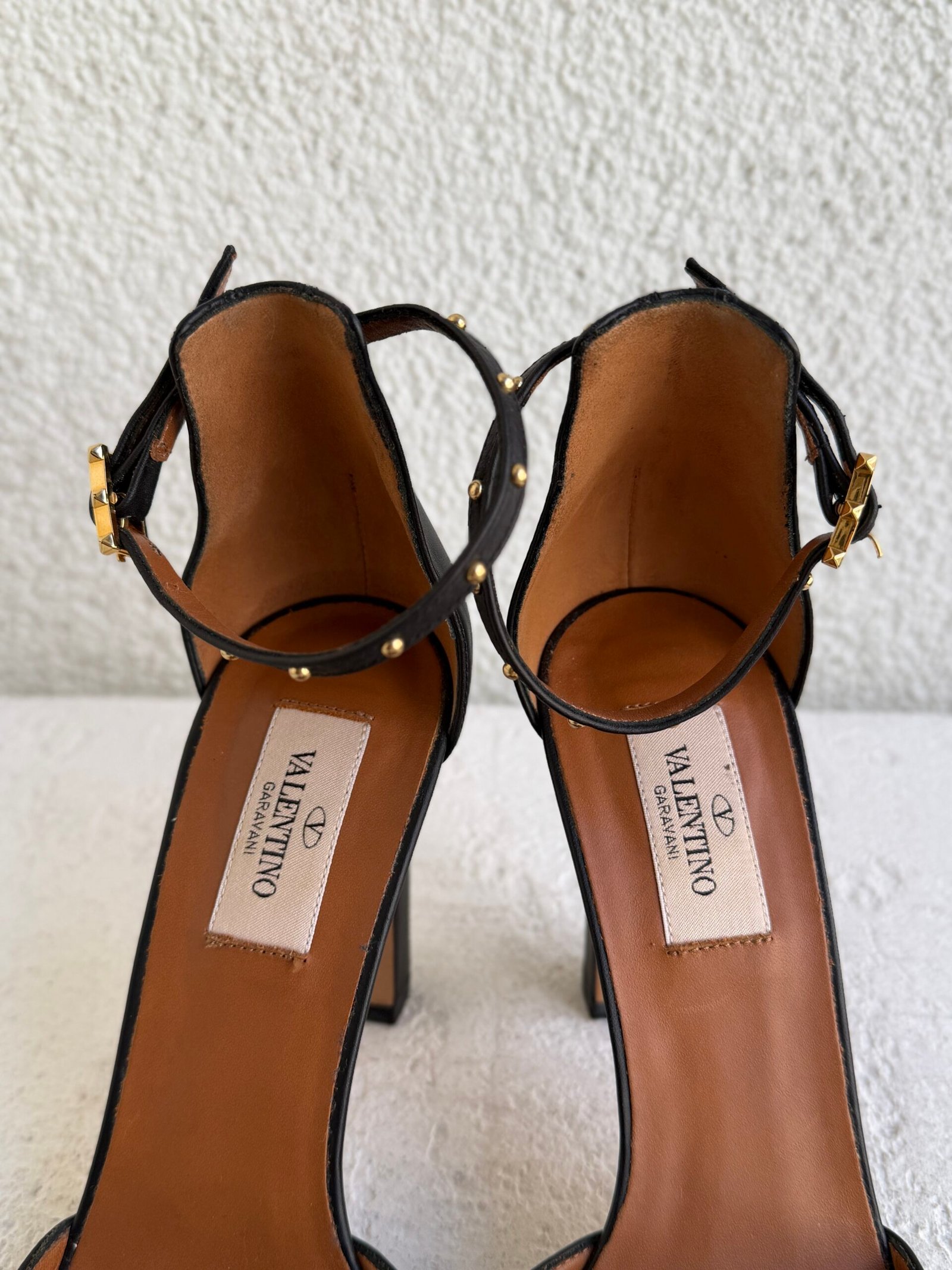 Valentino Tango Black Rockstud Leather Tango Heels - Image 5