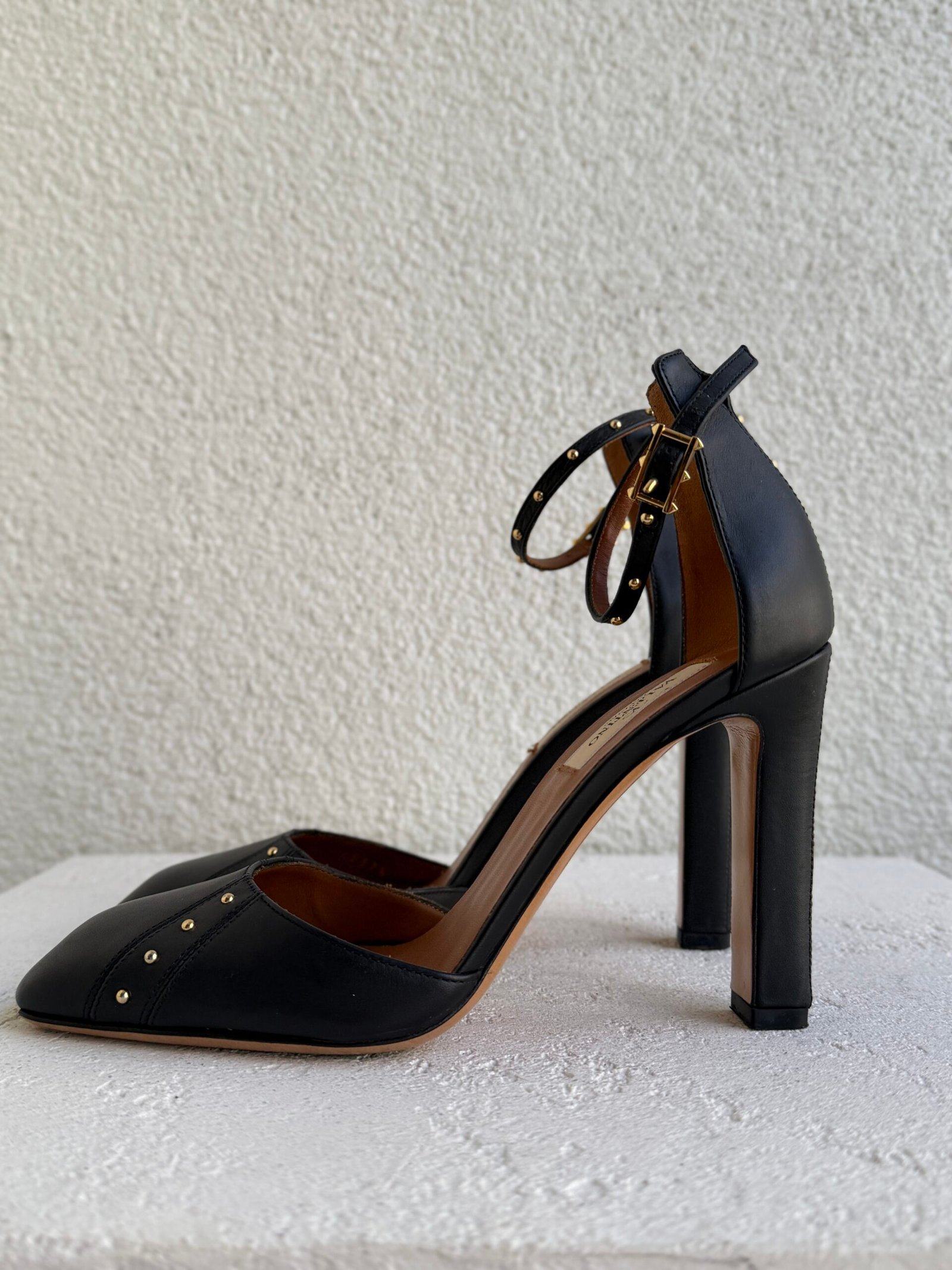 Valentino Tango Black Rockstud Leather Tango Heels - Image 7