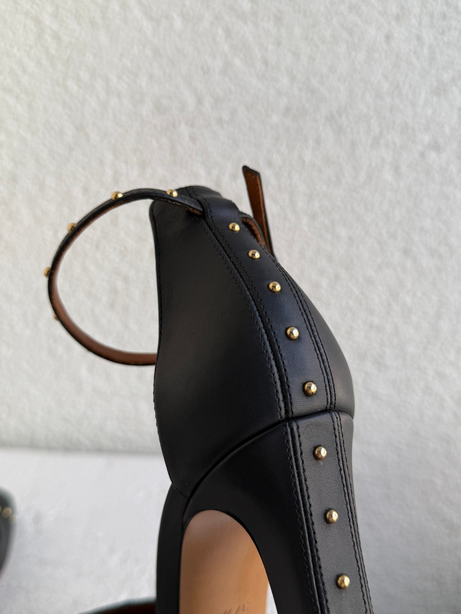 Valentino Tango Black Rockstud Leather Tango Heels - Image 9