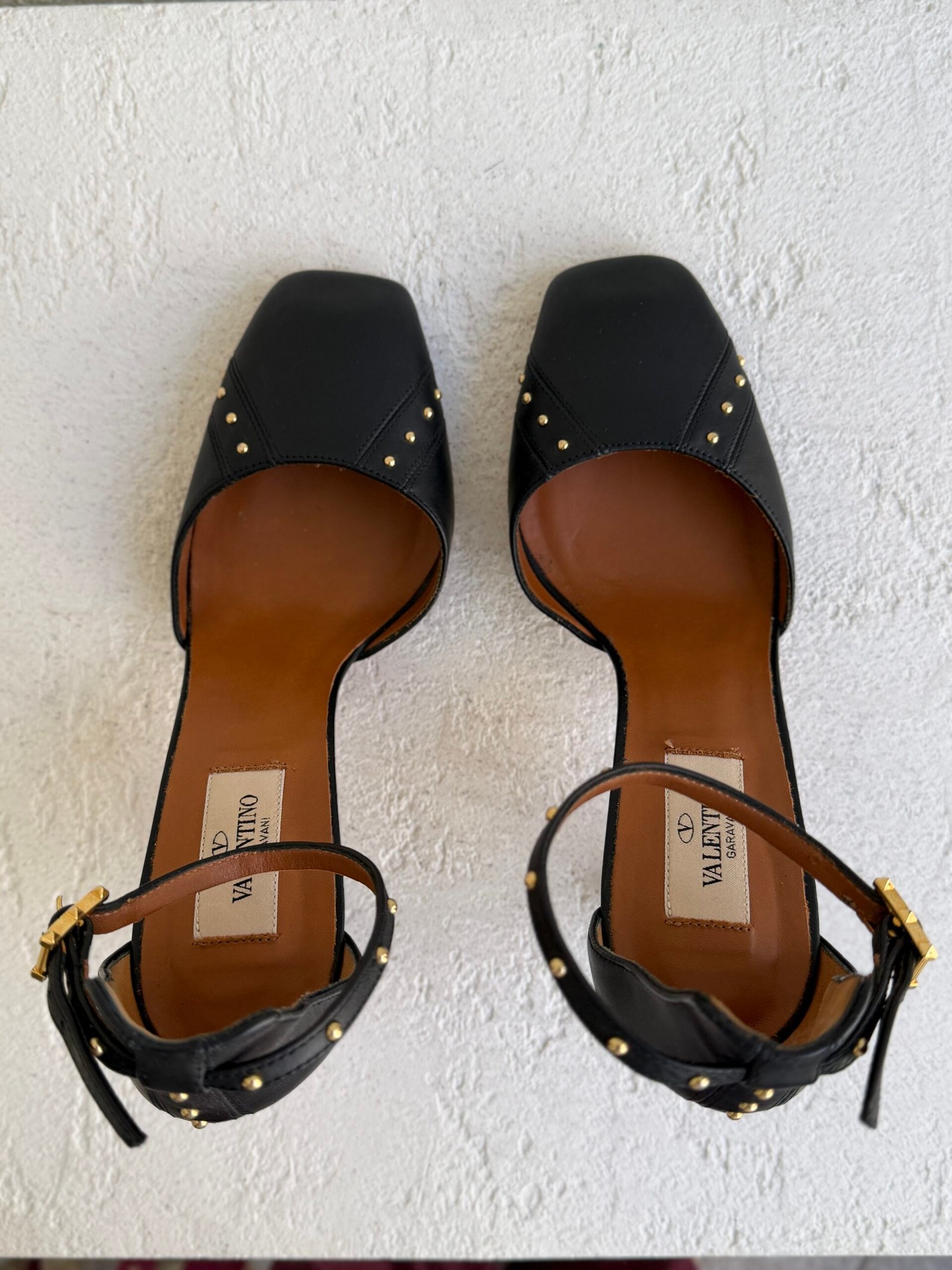 Valentino Tango Black Rockstud Leather Tango Heels - Image 12