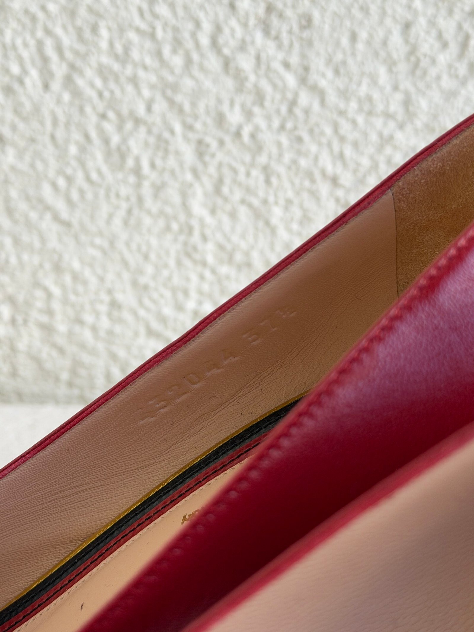 Gucci Red Leather Web Bow Block Heel Pumps - Image 6