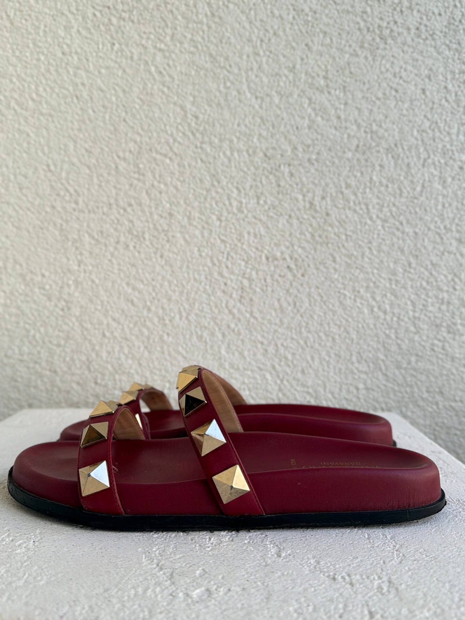 Valentino Rockstud Studded Leather Slide Sandals - Image 5