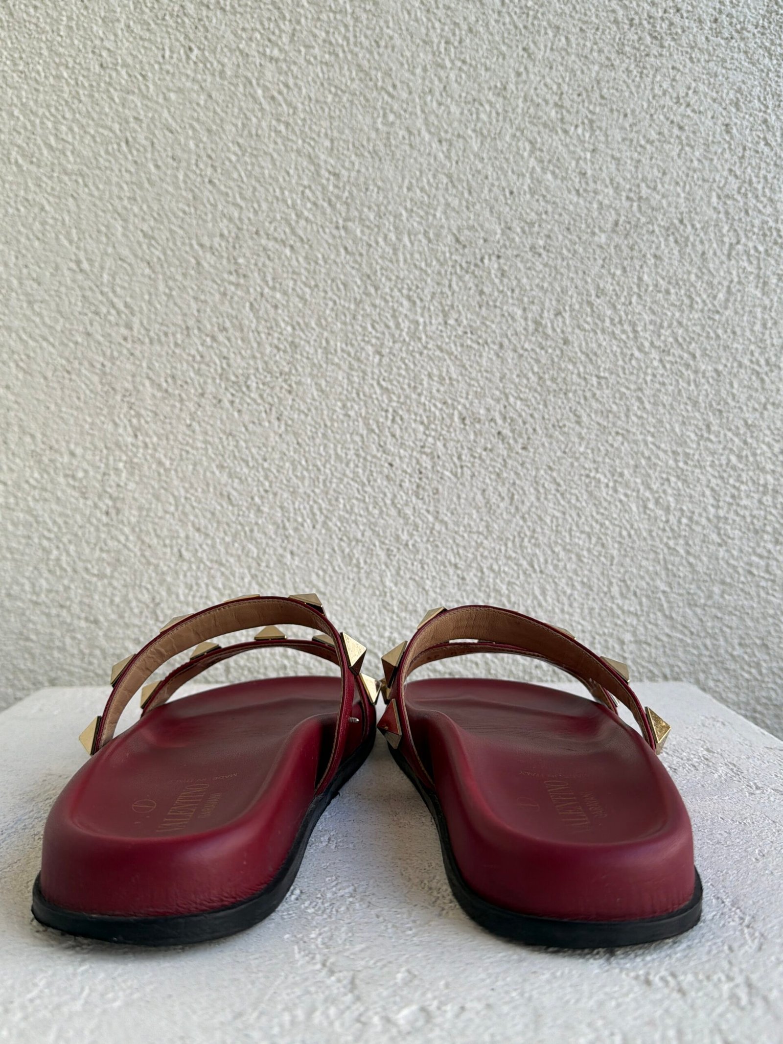 Valentino Rockstud Studded Leather Slide Sandals - Image 6