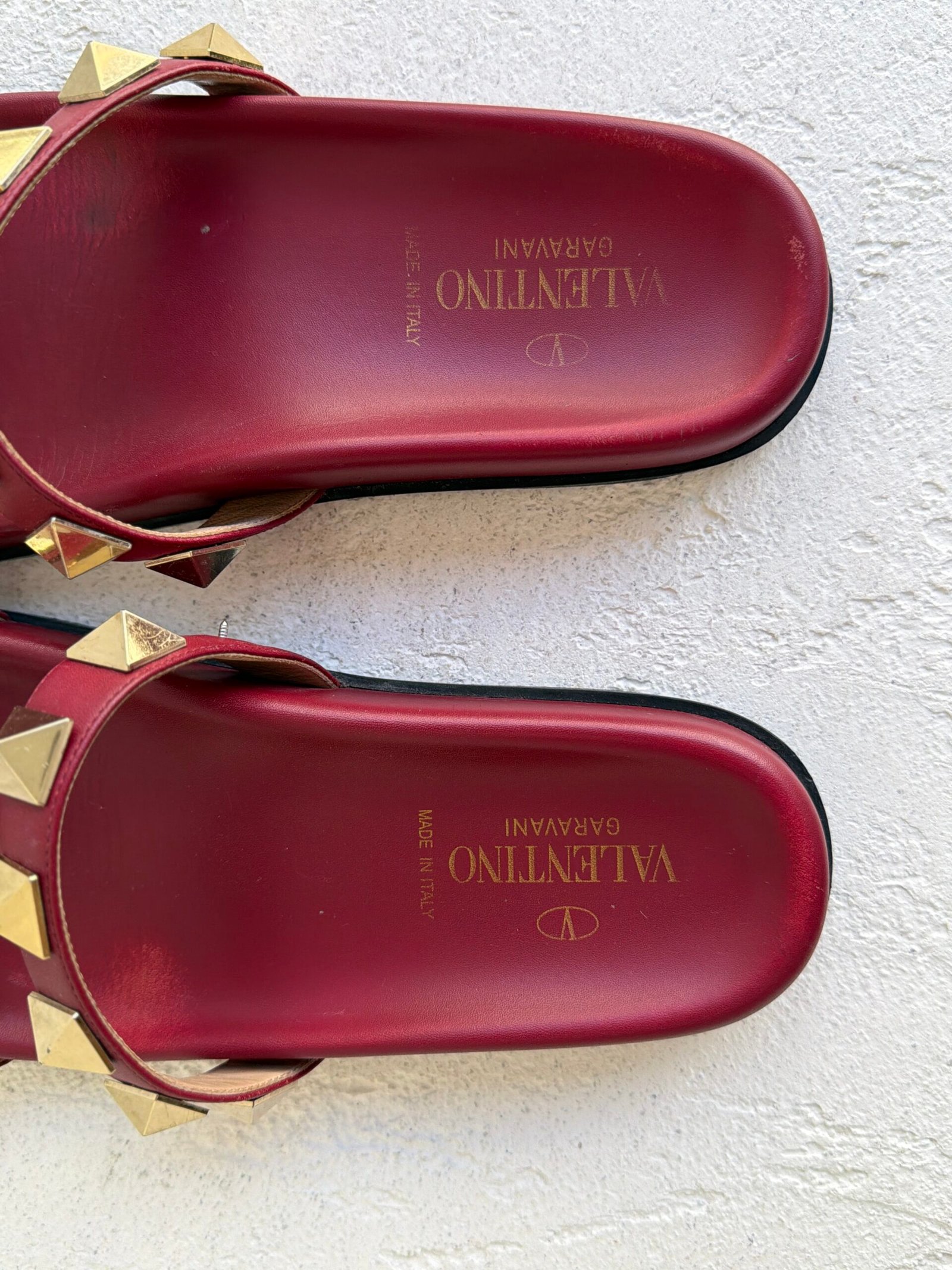 Valentino Rockstud Studded Leather Slide Sandals - Image 8