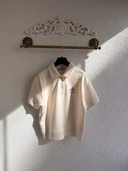 Prada Logo Ecru Sweatshirt