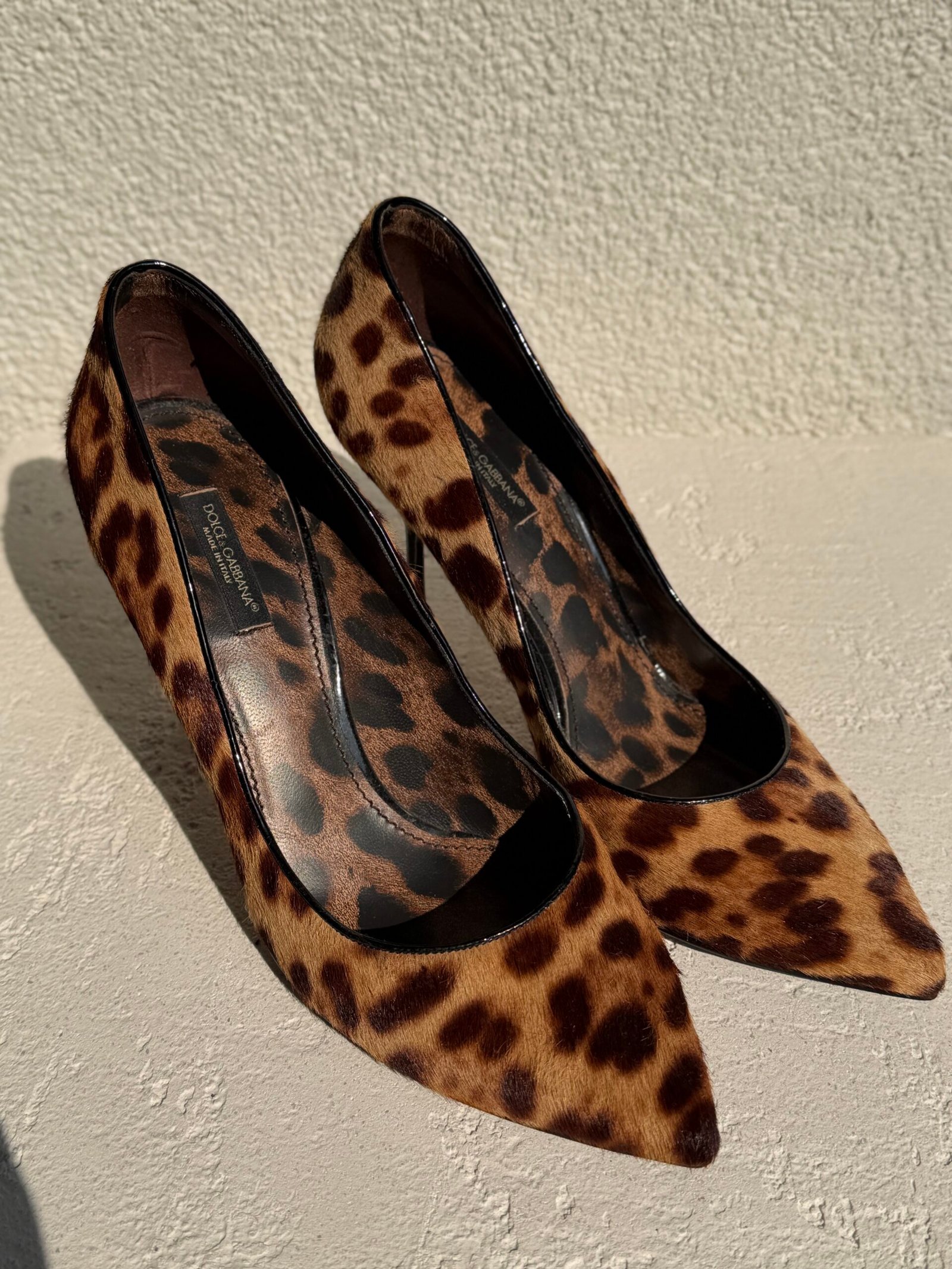 Dolce Gabbana Brown Leopard Calf Hair Heels - Görsel 2