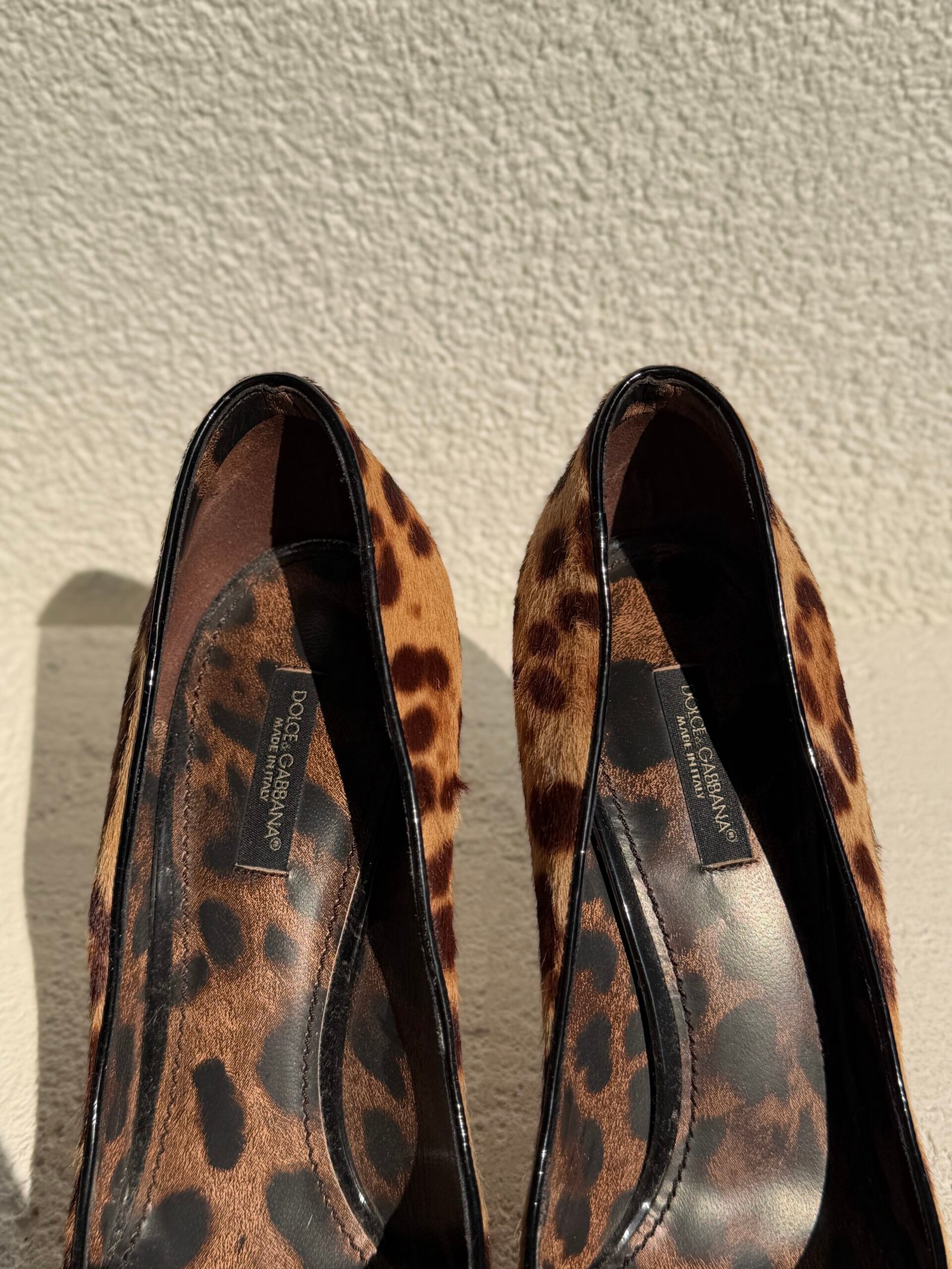 Dolce Gabbana Brown Leopard Calf Hair Heels - Görsel 3
