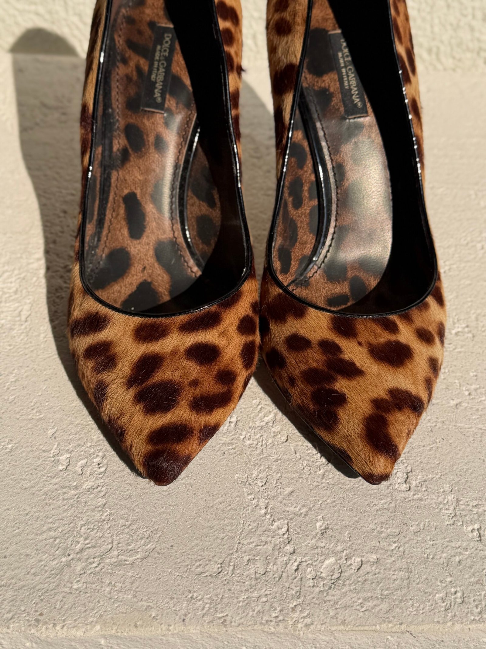 Dolce Gabbana Brown Leopard Calf Hair Heels - Görsel 4