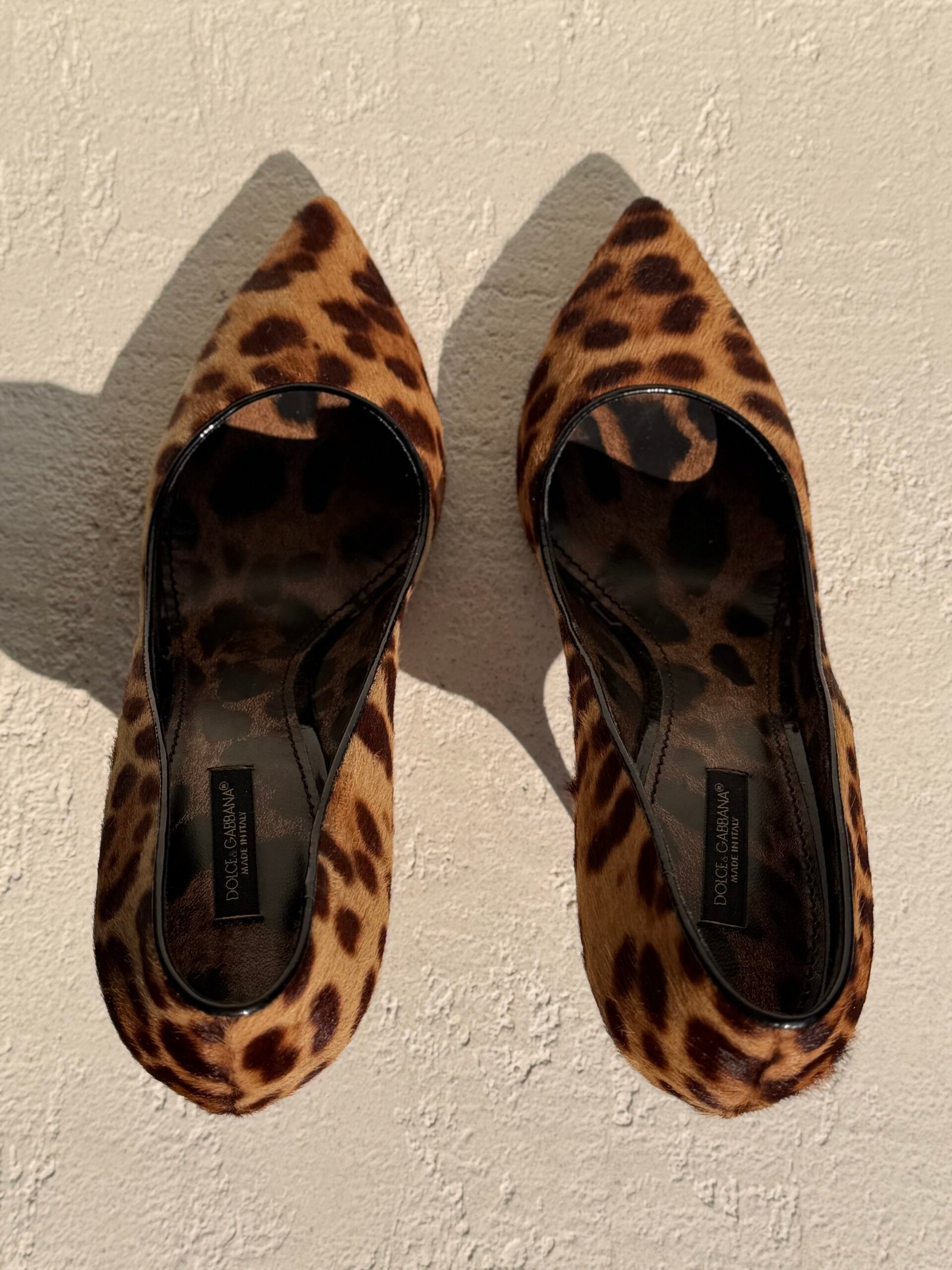 Dolce Gabbana Brown Leopard Calf Hair Heels - Görsel 8