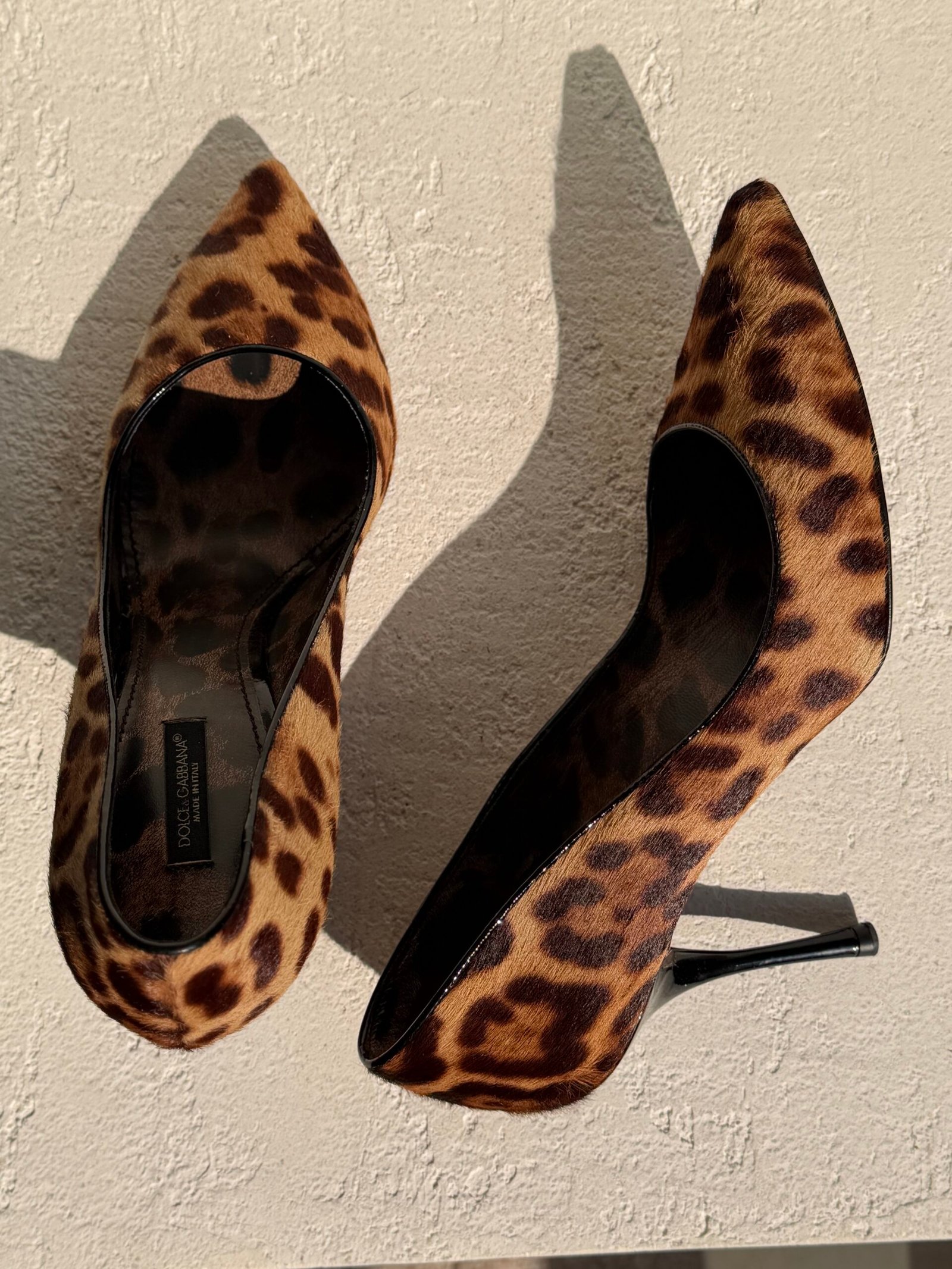Dolce Gabbana Brown Leopard Calf Hair Heels - Görsel 9