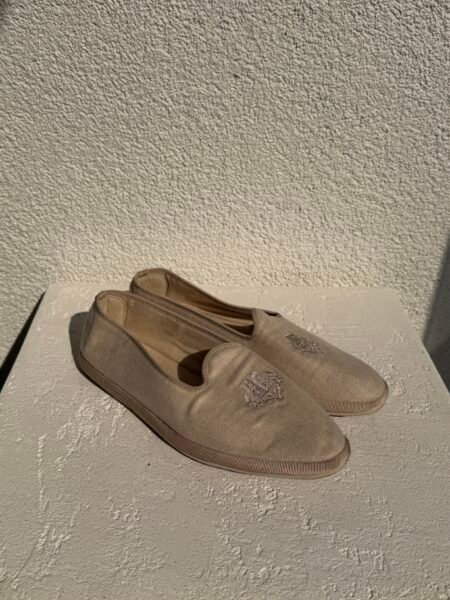 Loro Piana Venice Emboidered Cashmere Blend Flannel Slippers