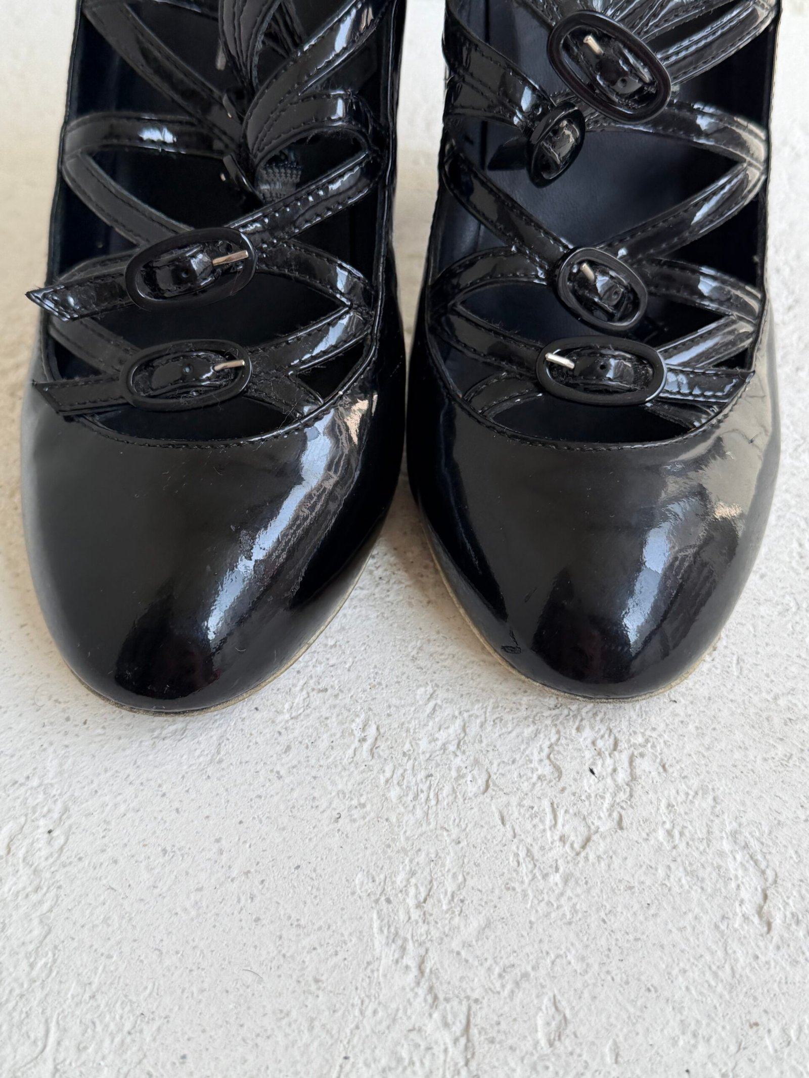 Chanel Black Mary Jane Patent Leather Heels - Image 5