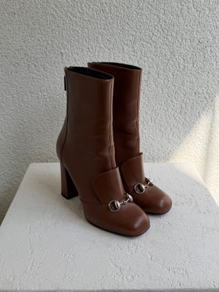 Gucci Horsebit Brown Leather High Boots