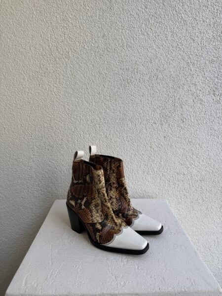 Ganni Lovina 70 Leather Ankle Boots