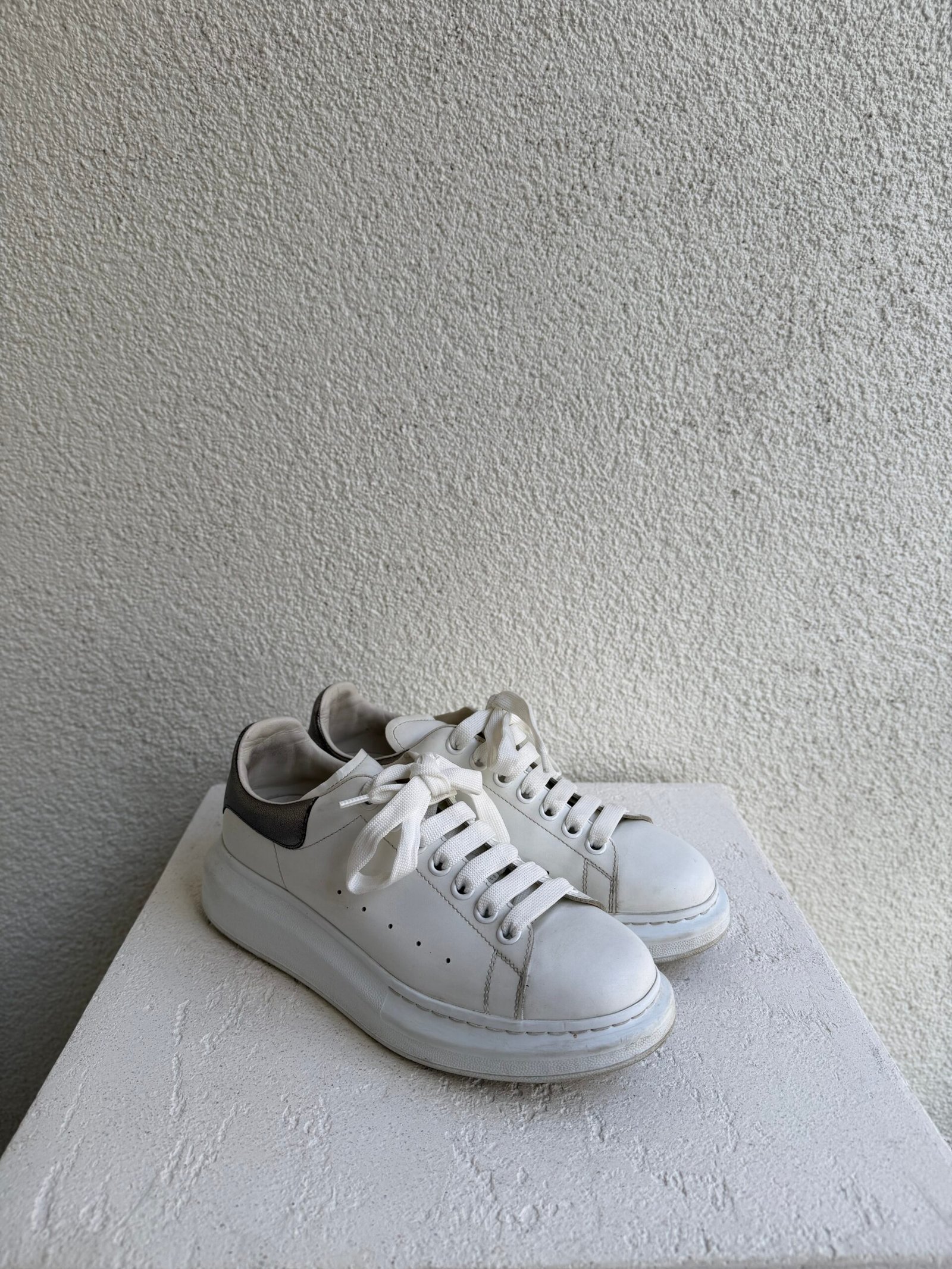 Alexander Mcqueen White Leather Oversized Sneakers