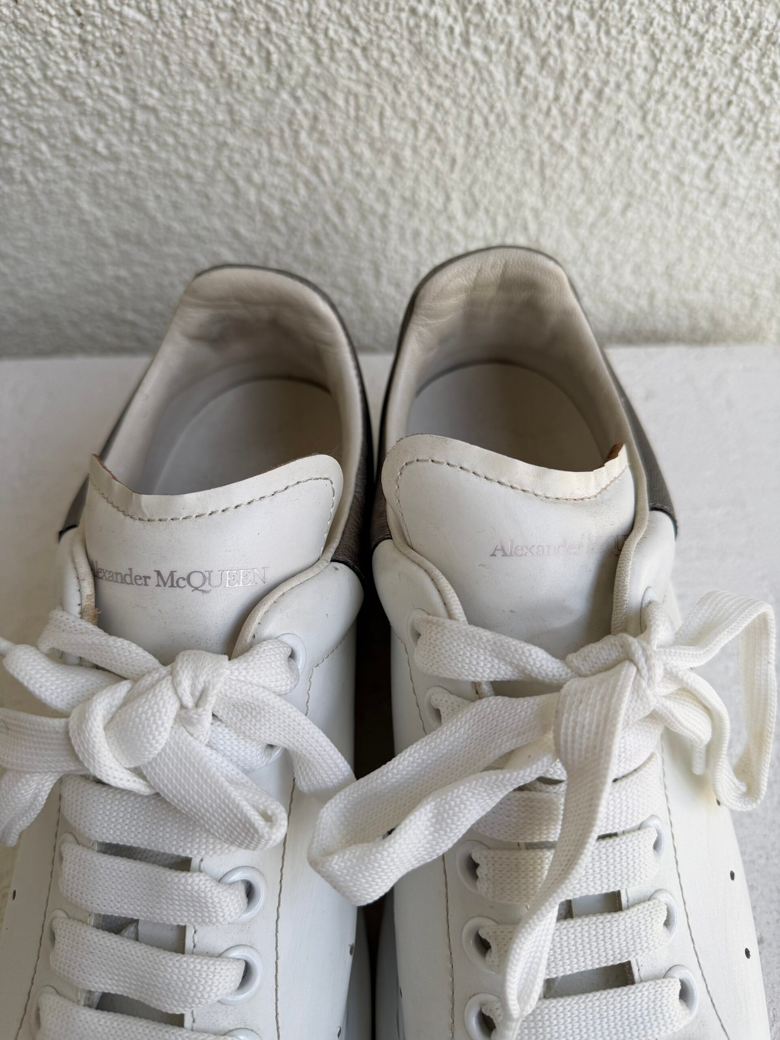 Alexander Mcqueen White Leather Oversized Sneakers - Image 5