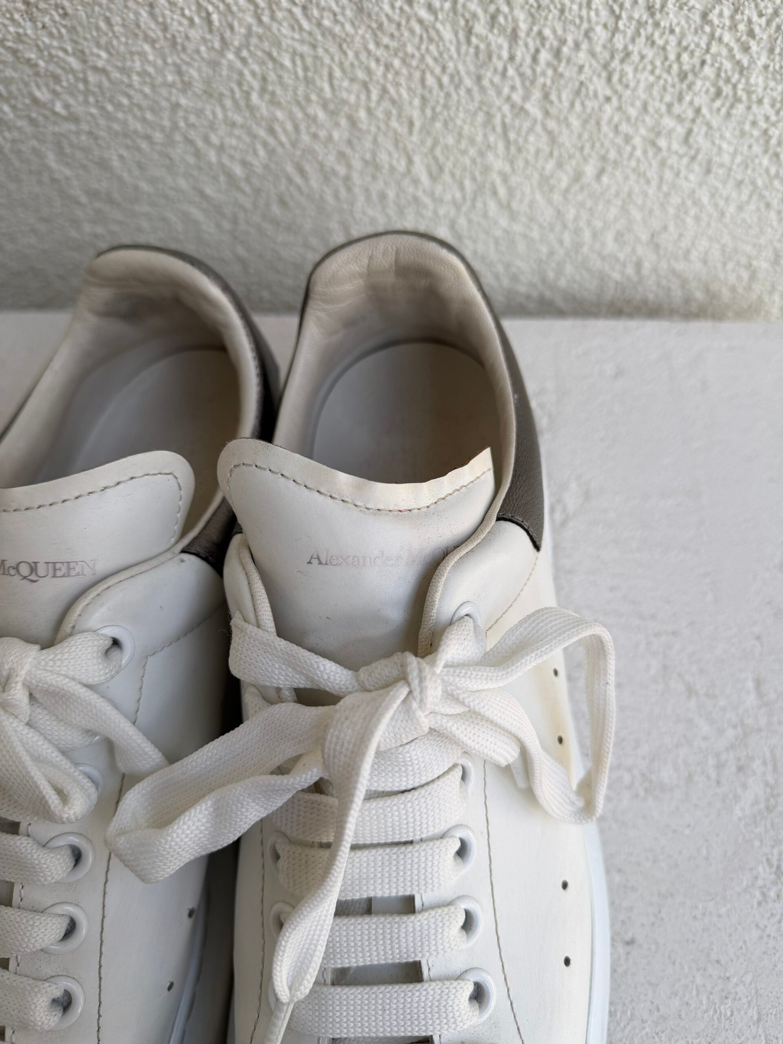 Alexander Mcqueen White Leather Oversized Sneakers - Image 6