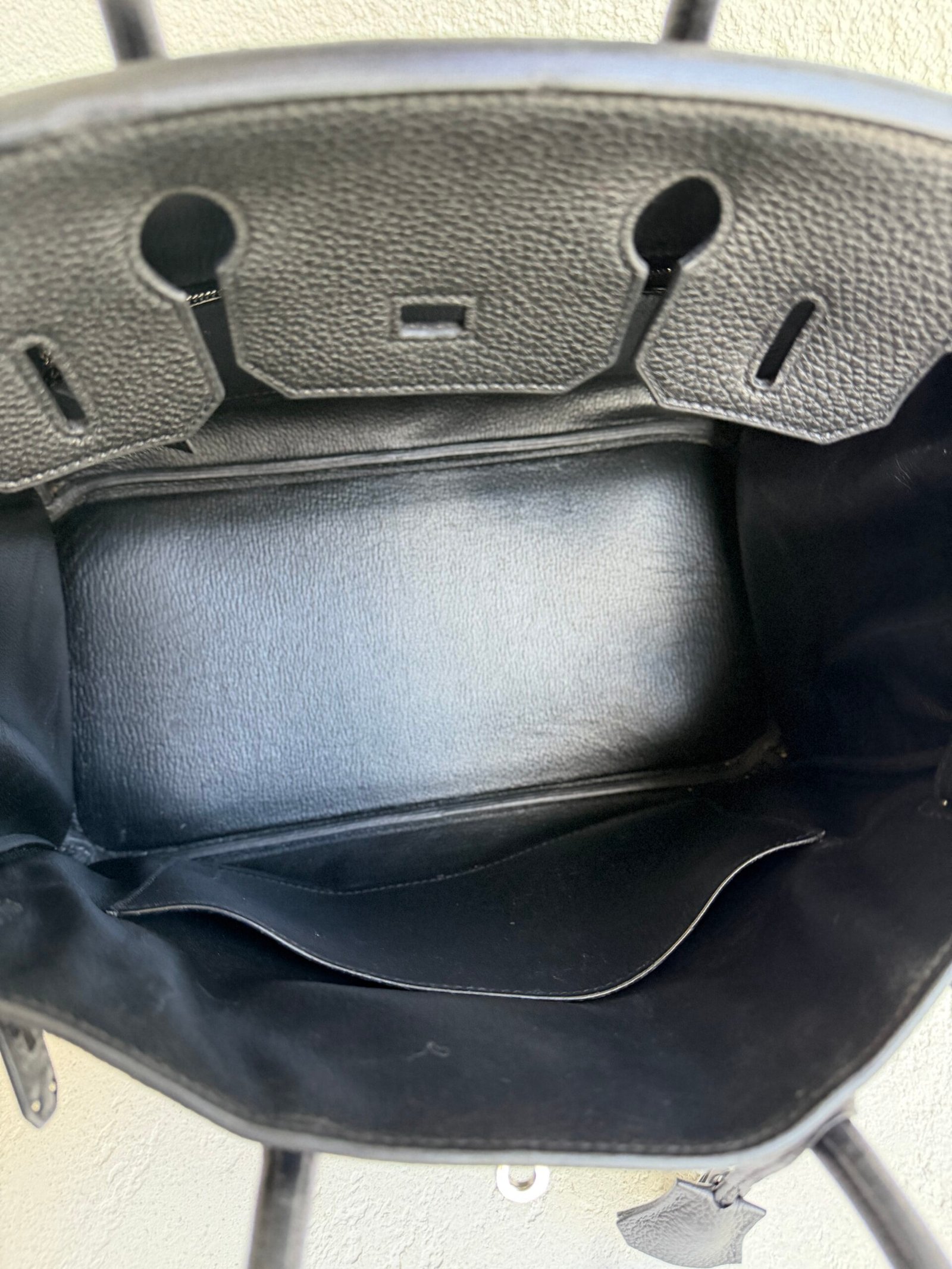 Hermes Birkin 30 Noir Clemence Leather PHW Handbag - Image 15