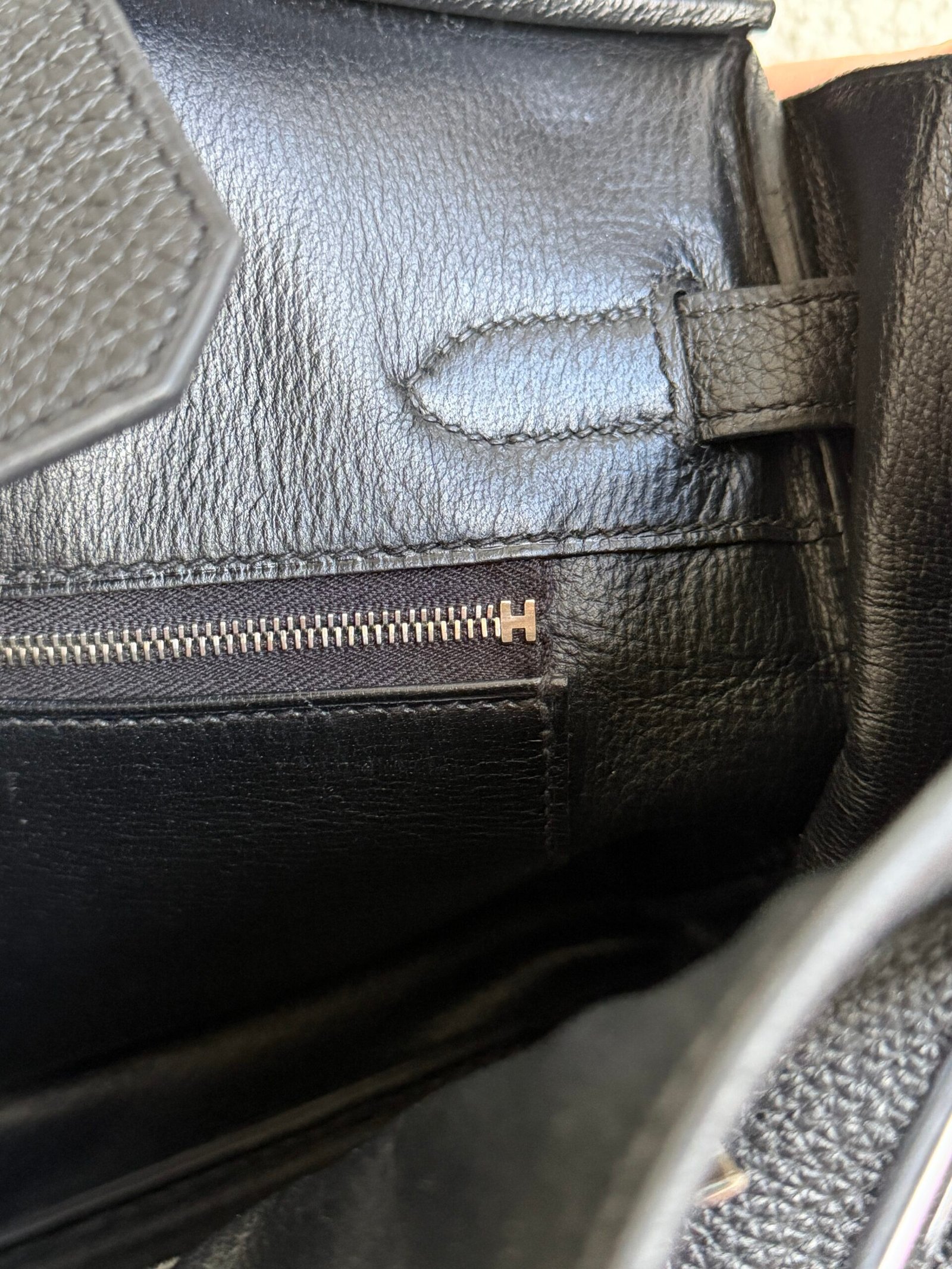 Hermes Birkin 30 Noir Clemence Leather PHW Handbag - Image 16