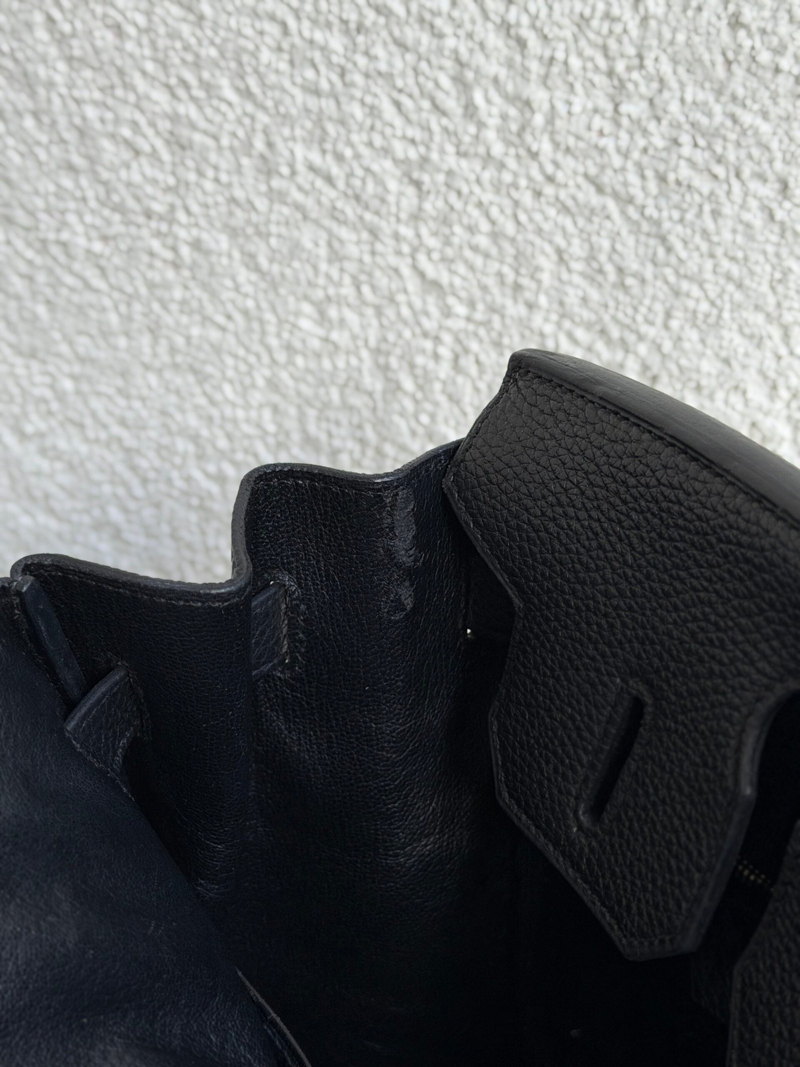 Hermes Birkin 30 Noir Clemence Leather PHW Handbag - Image 17