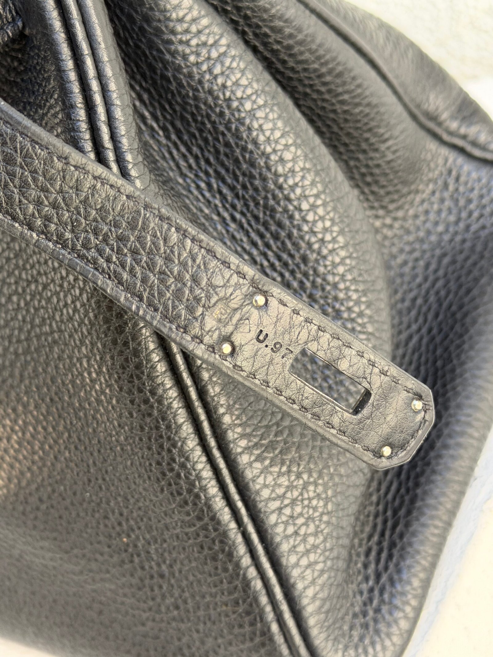 Hermes Birkin 30 Noir Clemence Leather PHW Handbag - Image 18