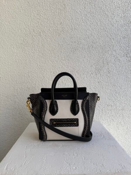 Celine Tricolor Phyton and Leather Nano Luggage Shoulder Bag