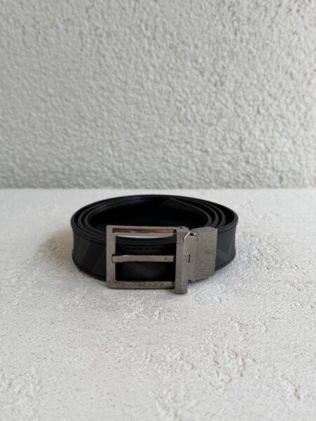 Burberry Nova Check Pattern Leather Belt 100