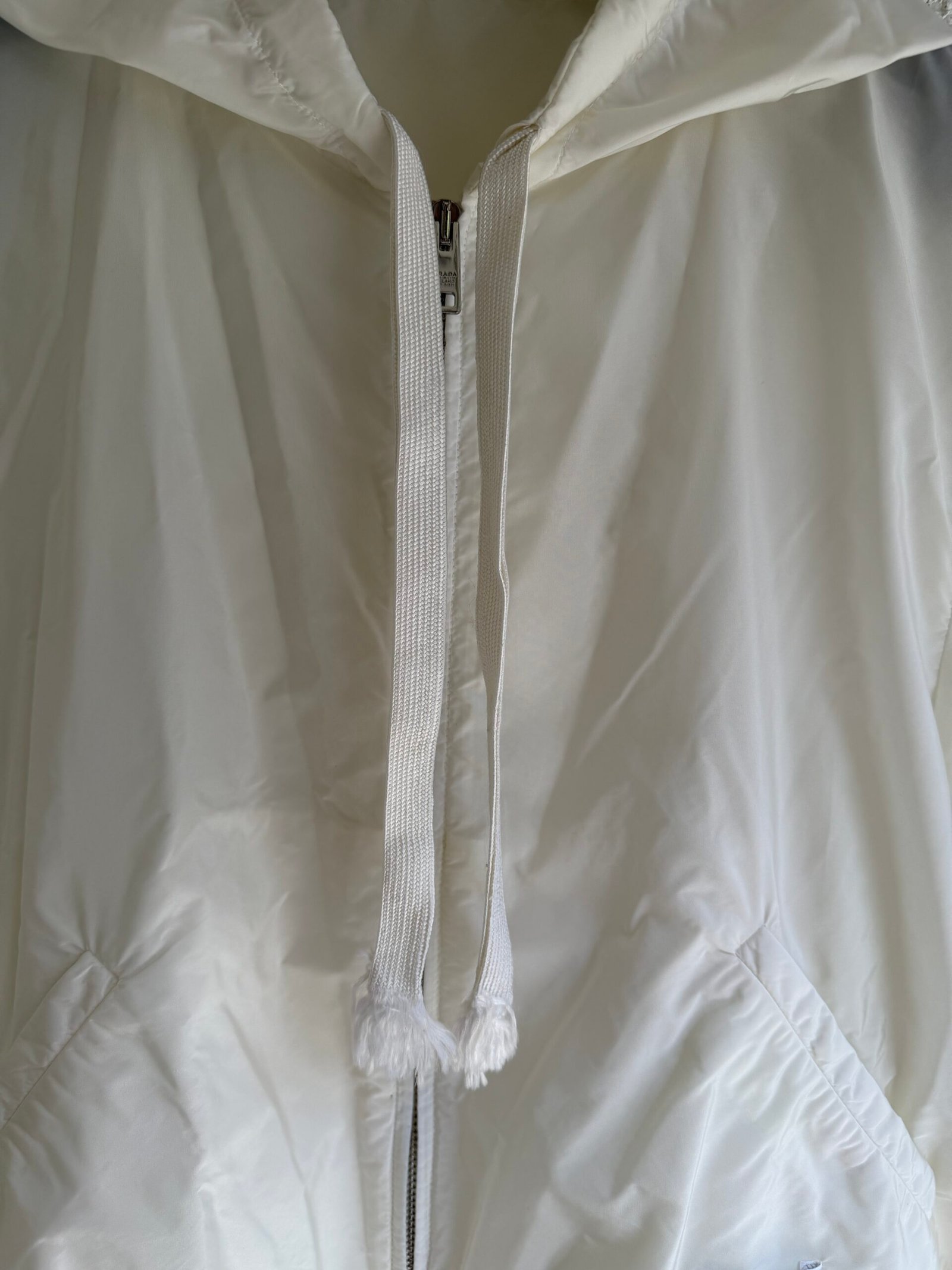 Prada Logo Ecru Raincoat - Image 5