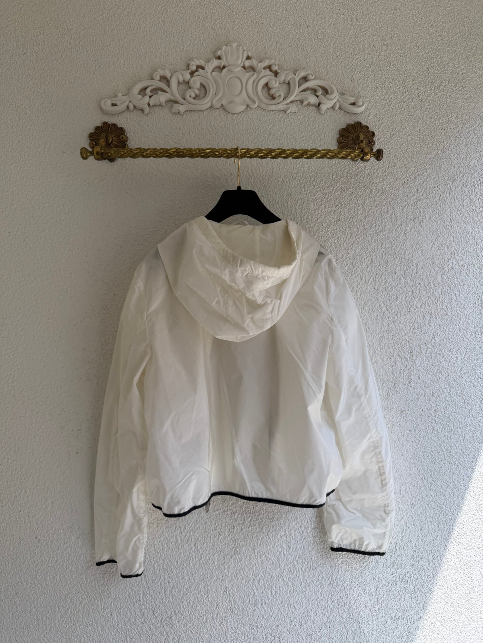 Prada Logo Ecru Raincoat - Image 11