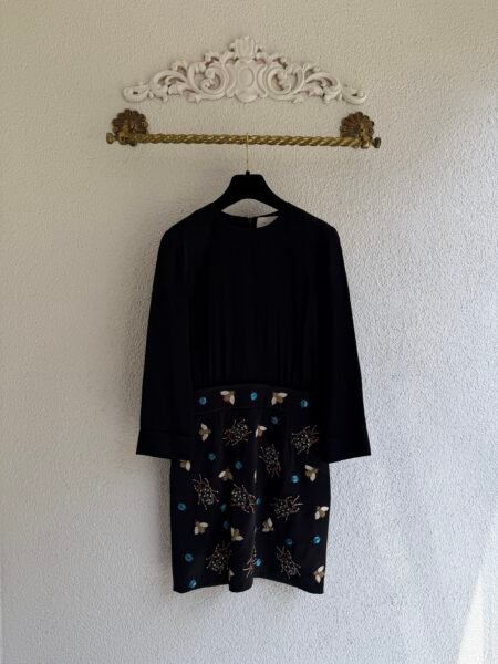 Victoria Beckham Bee Embellished Mini Dress