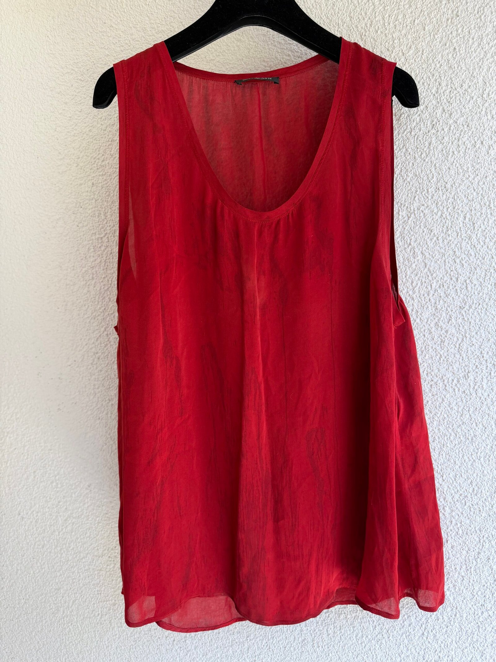 Balmain Red Silk Blouse - Image 2