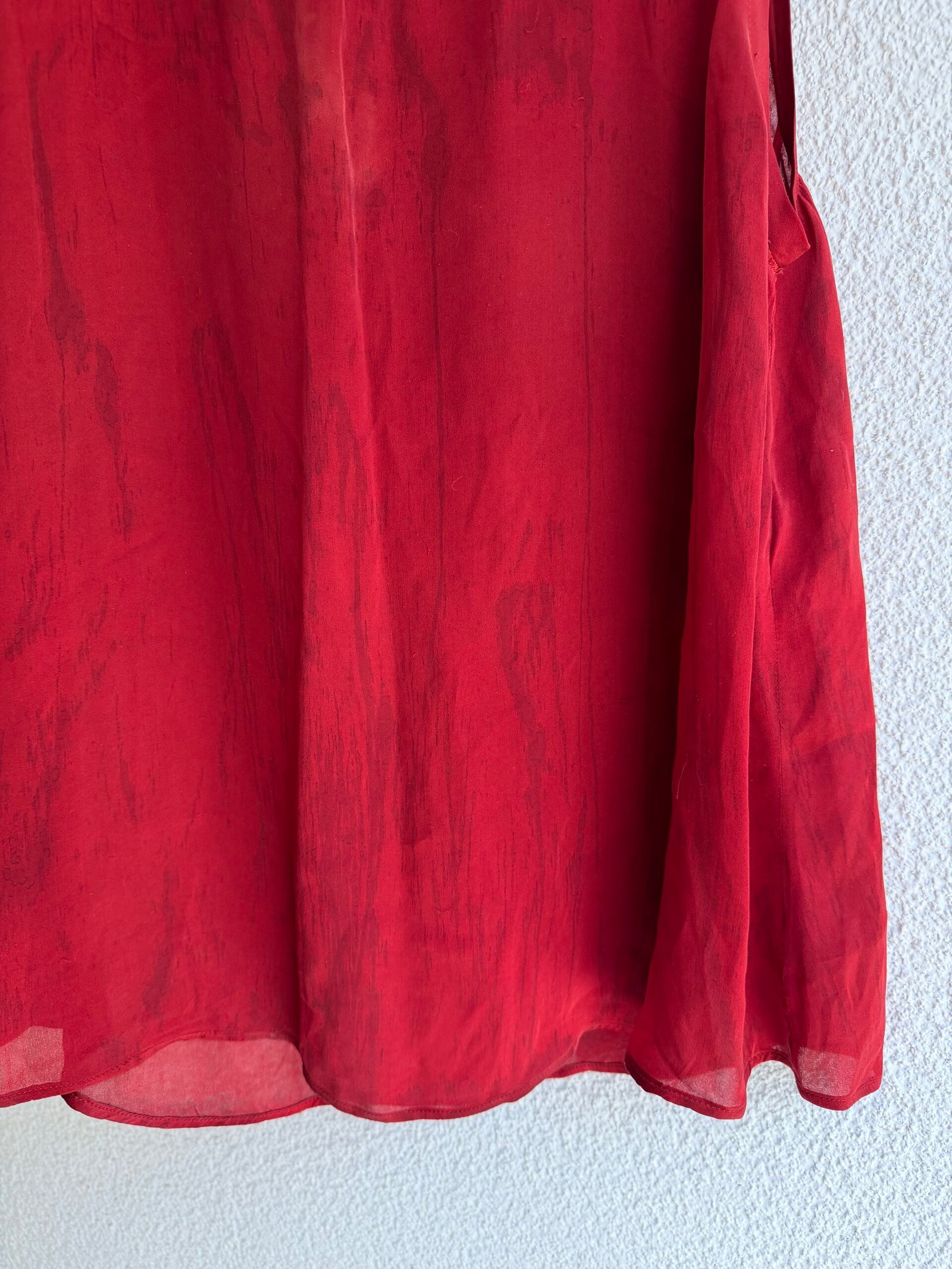 Balmain Red Silk Blouse - Image 3