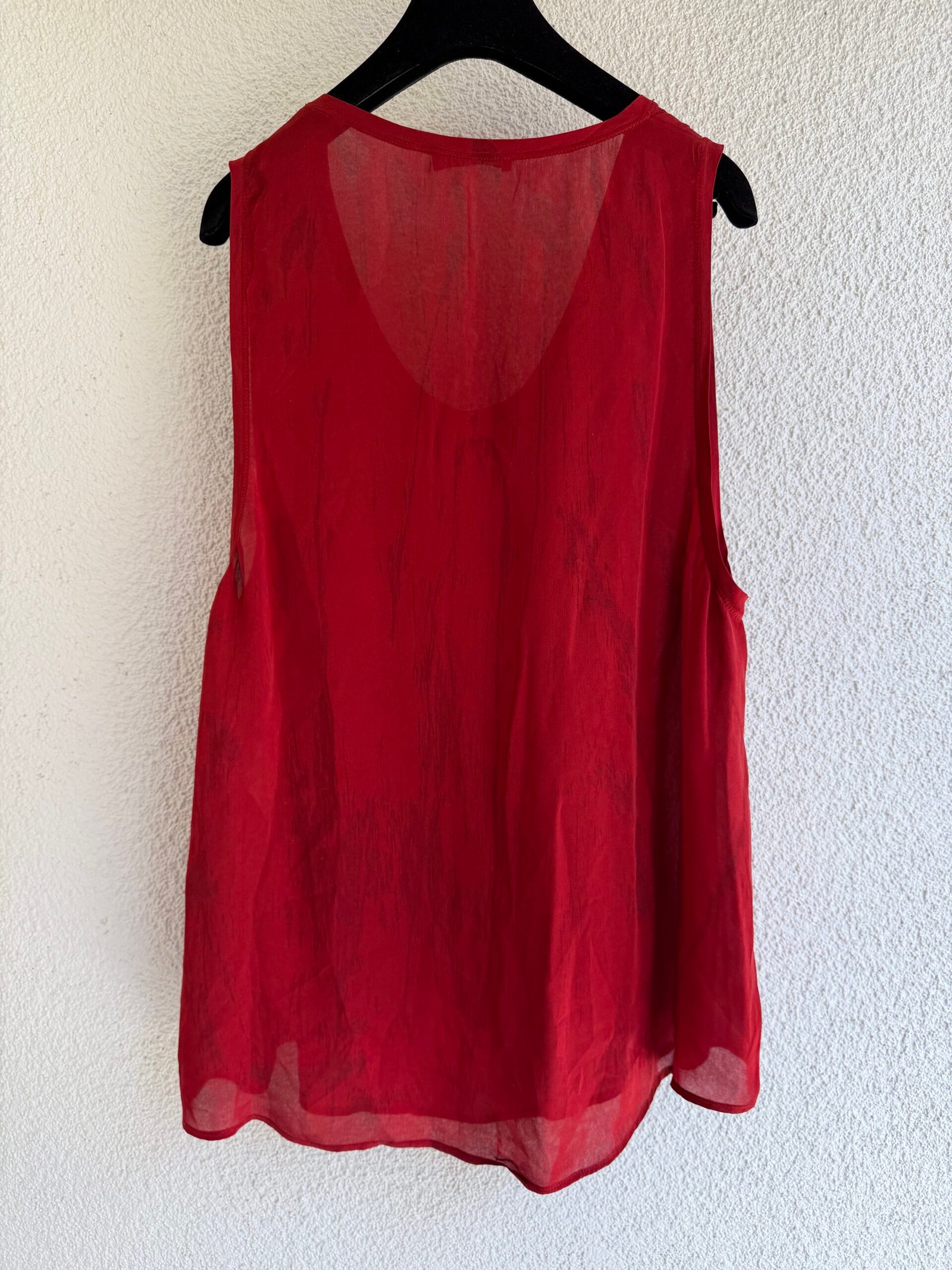 Balmain Red Silk Blouse - Image 7