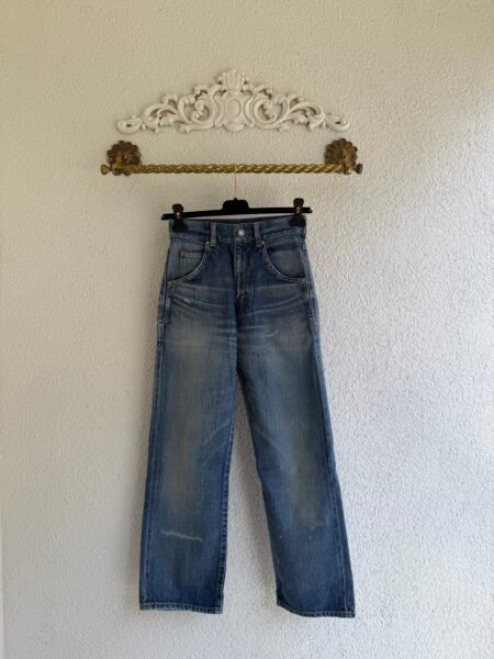 Saint Laurent High Waist Denim Trousers